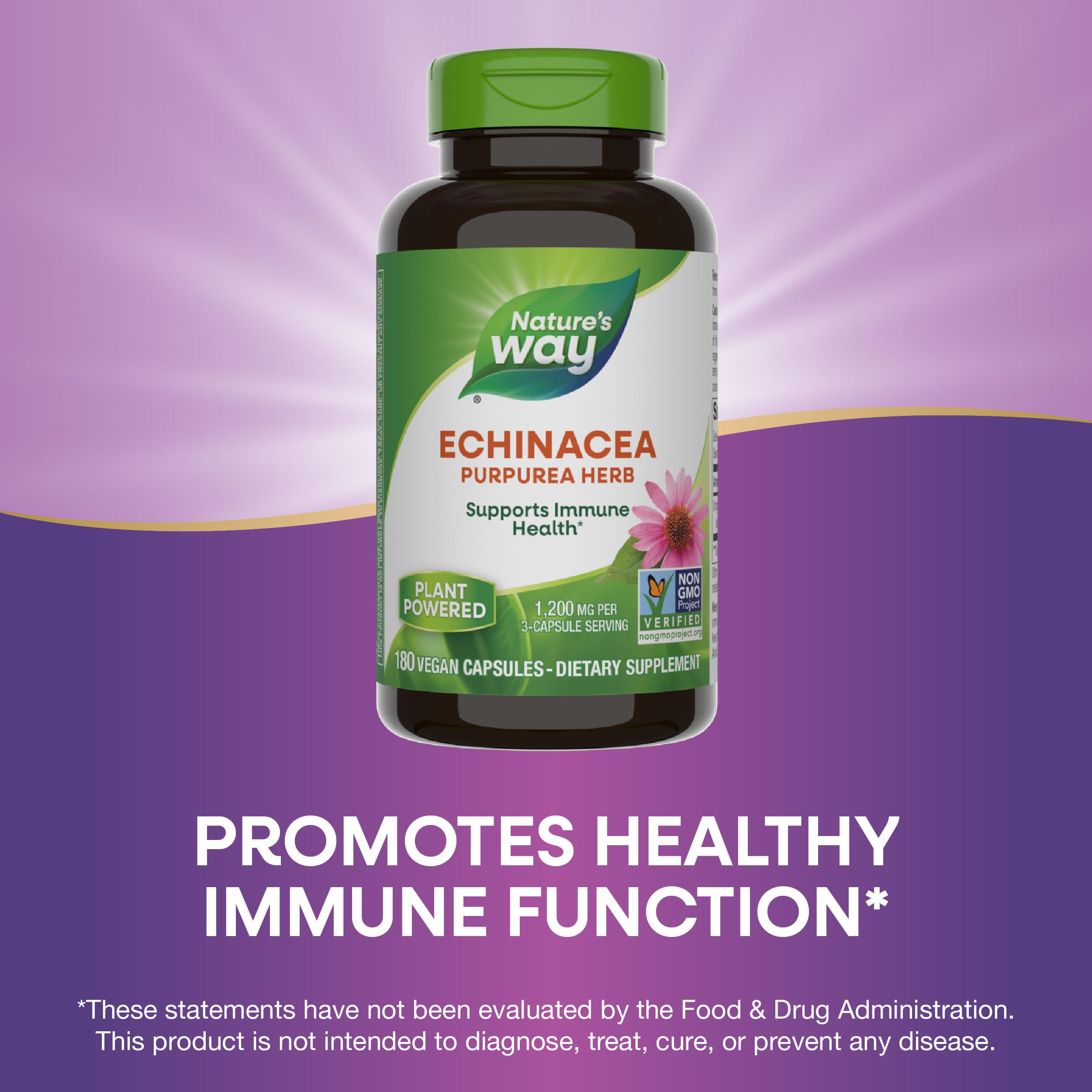 Foto 4 | Suplemento Nature's Way Echinacea Purpurea Herb 180 Cápsulas - Venta Internacional.