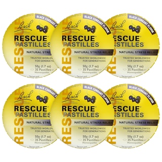 Foto 1 | Pastilles Rescue Bach De Grosella Negra 50 G Paquete De 6 - Venta Internacional.