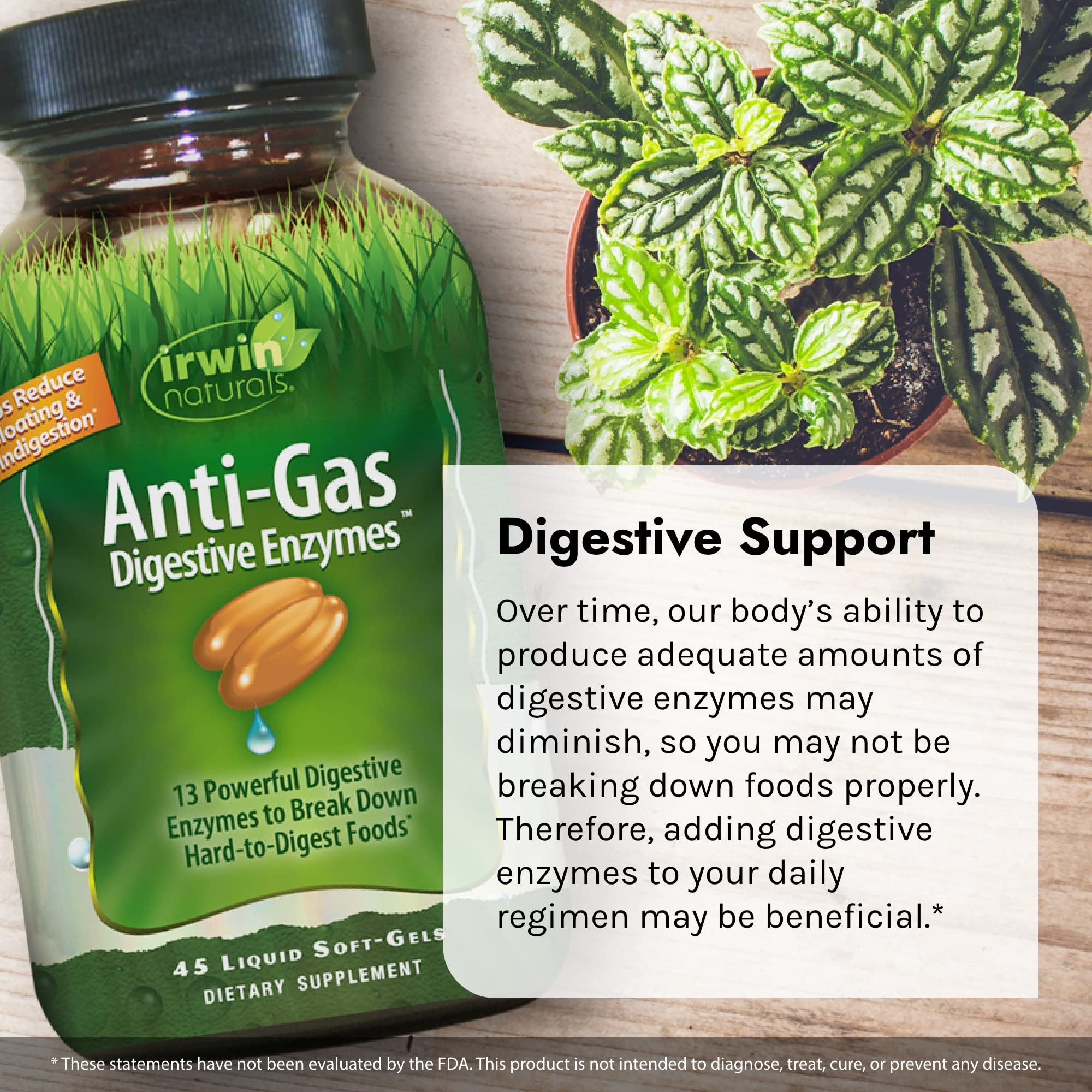 Foto 6 pulgar | Suplemento De Enzimas Digestivas Antigás De Irwin Naturals X90 - Venta Internacional.