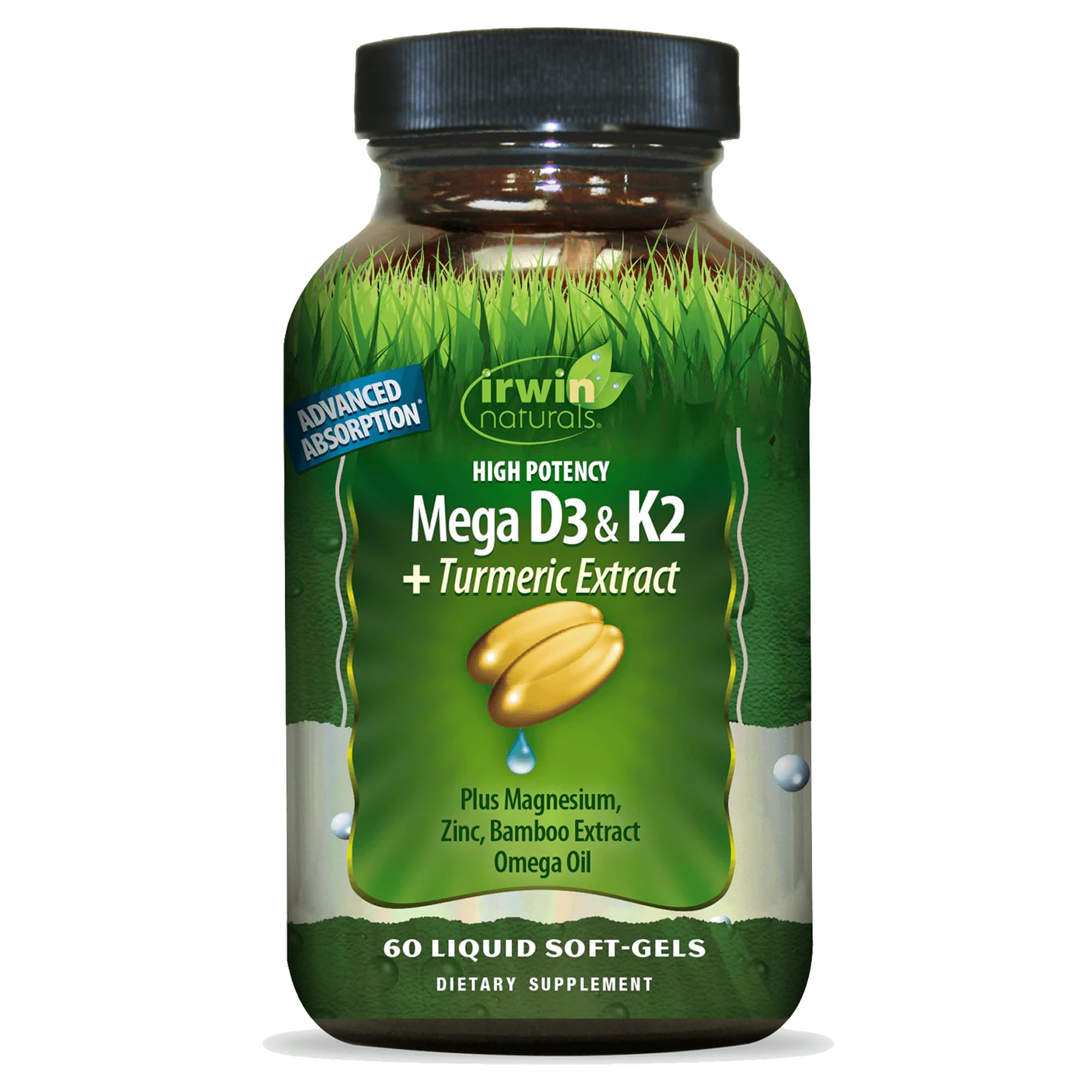 Foto 1 | Suplemento Mega D3 Y K2 60 Cápsulas Blandas De Alta Potencia De Irwin Naturals - Venta Internacional.