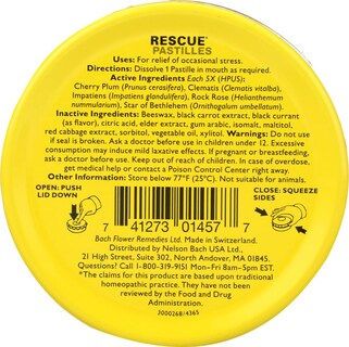 Foto 3 | Pastillas De Grosella Negra Rescue Rescue Remedy De Flower Remedies - Venta Internacional.