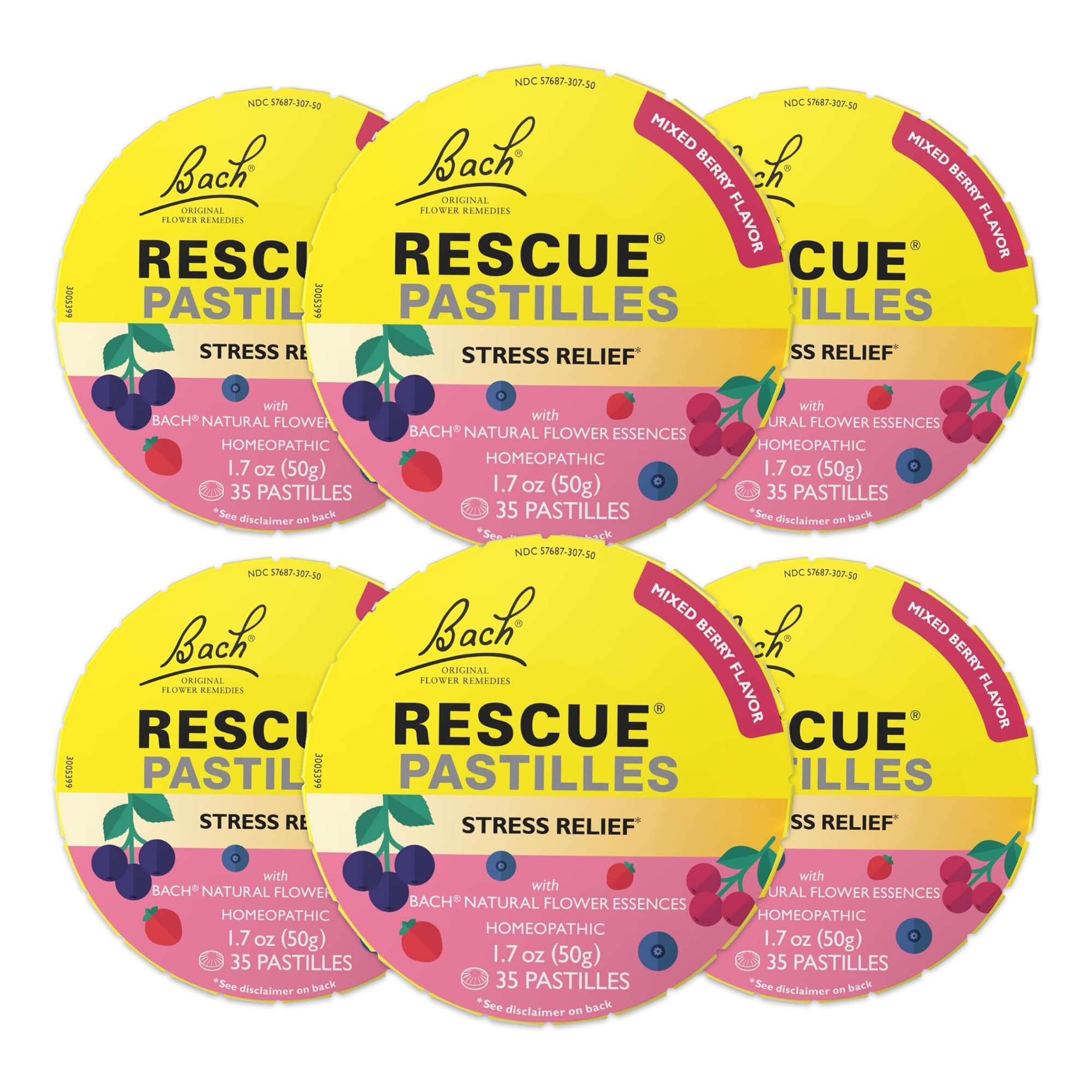Foto 1 | Pastillas Para Aliviar El Estrés Rescue Bach Pastilles Mixed Berry - Venta Internacional.