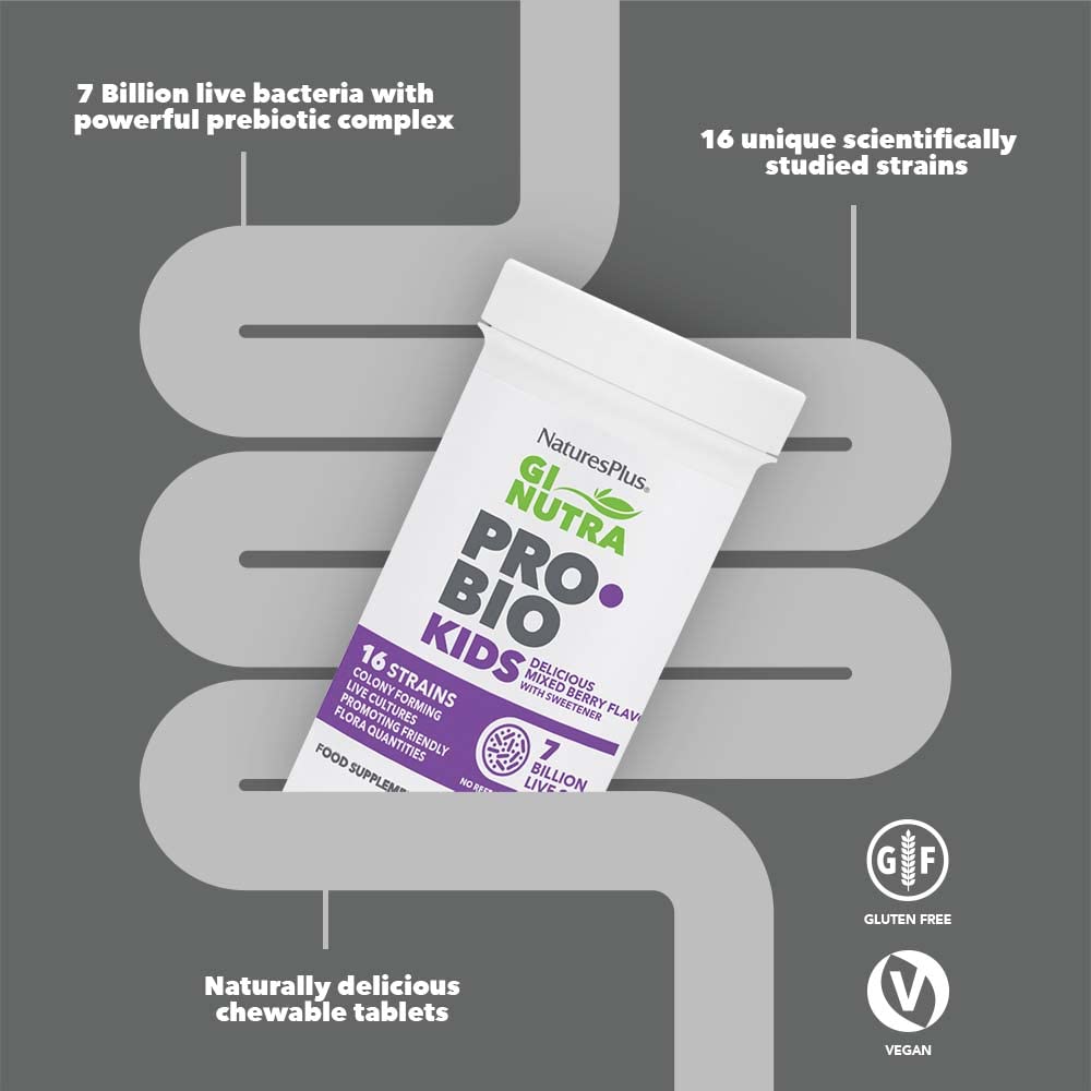 Foto 4 pulgar | Suplemento Nature's Plus Gi Natural Probiotic Kids 30 Masticables - Venta Internacional.