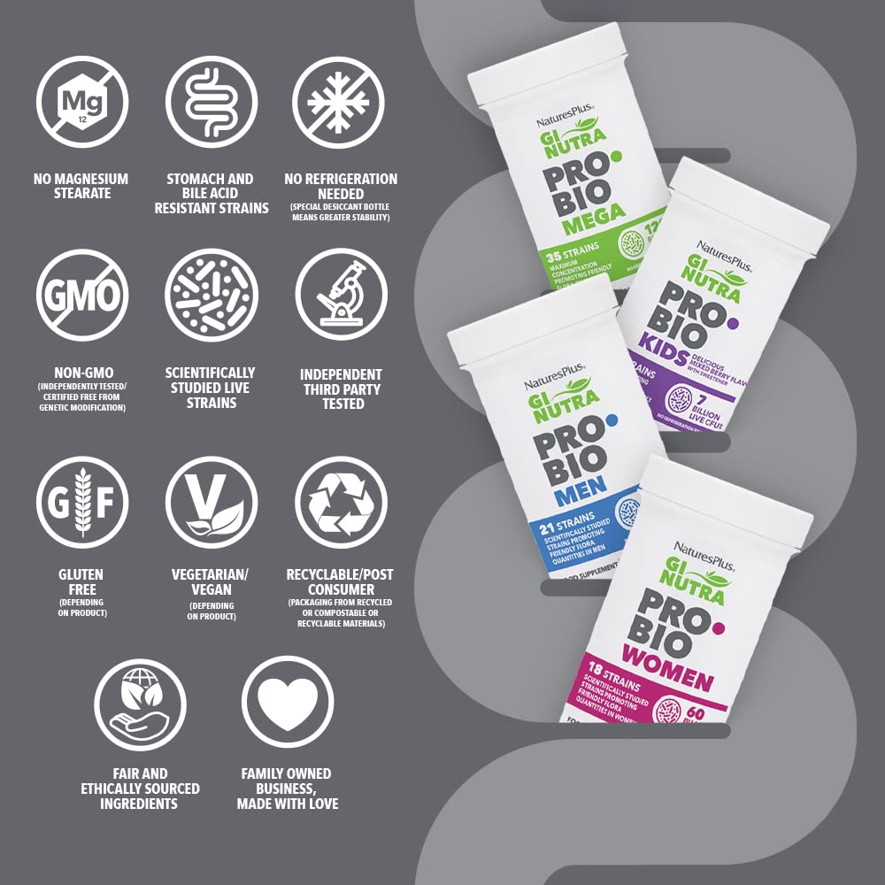 Foto 5 pulgar | Suplemento Nature's Plus Gi Natural Probiotic Kids 30 Masticables - Venta Internacional.
