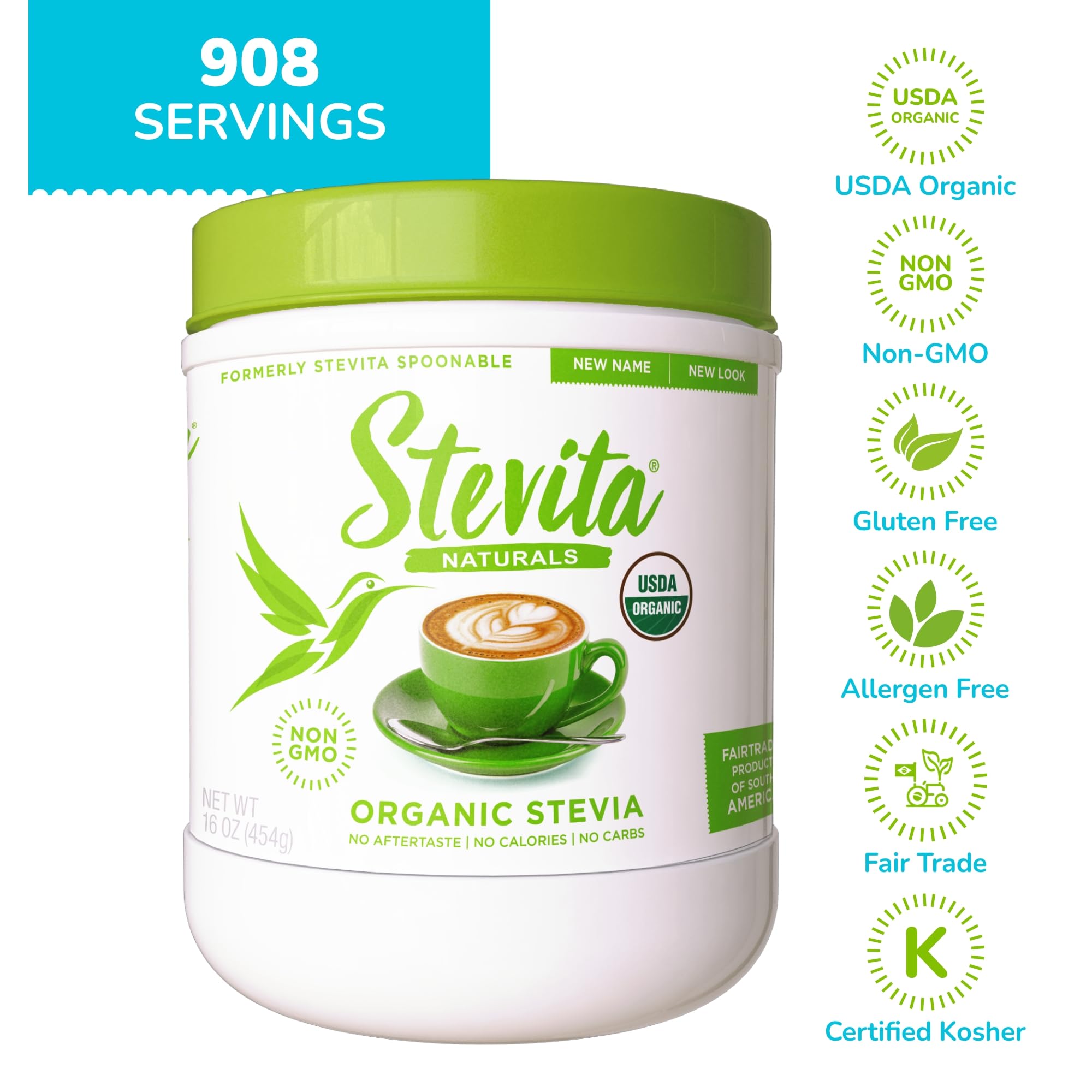 Foto 6 pulgar | Edulcorante Stevita Organic Stevia Y Eritritol 473 Ml - Venta Internacional.