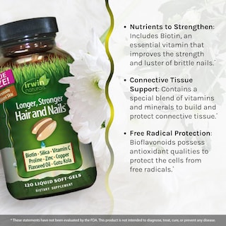 Foto 4 | Suplemento Irwin Naturals Para Cabello Y Uñas Más Largos Y Fuertes X120 - Venta Internacional.