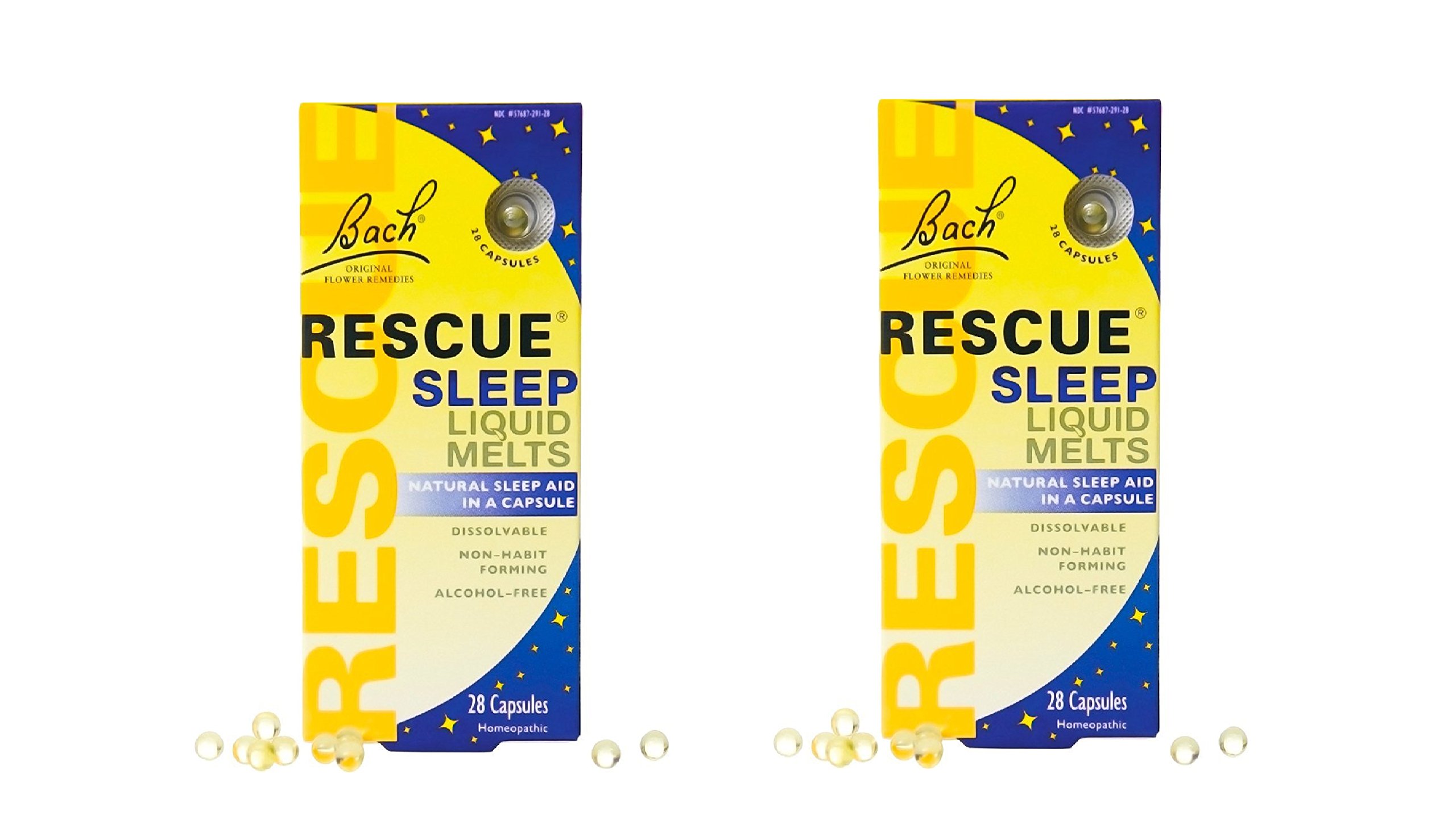 Foto 2 pulgar | Sleeping Aid Rescue Bach Rescue Sleep Liquid Melts 28 Cápsulas - Venta Internacional.