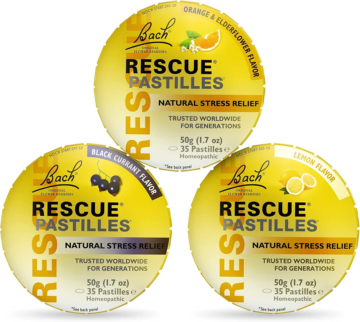 Foto 1 | Pastillas Rescue Pastillas De Naranja Y Flor De Saúco  3 Unidades - Venta Internacional.