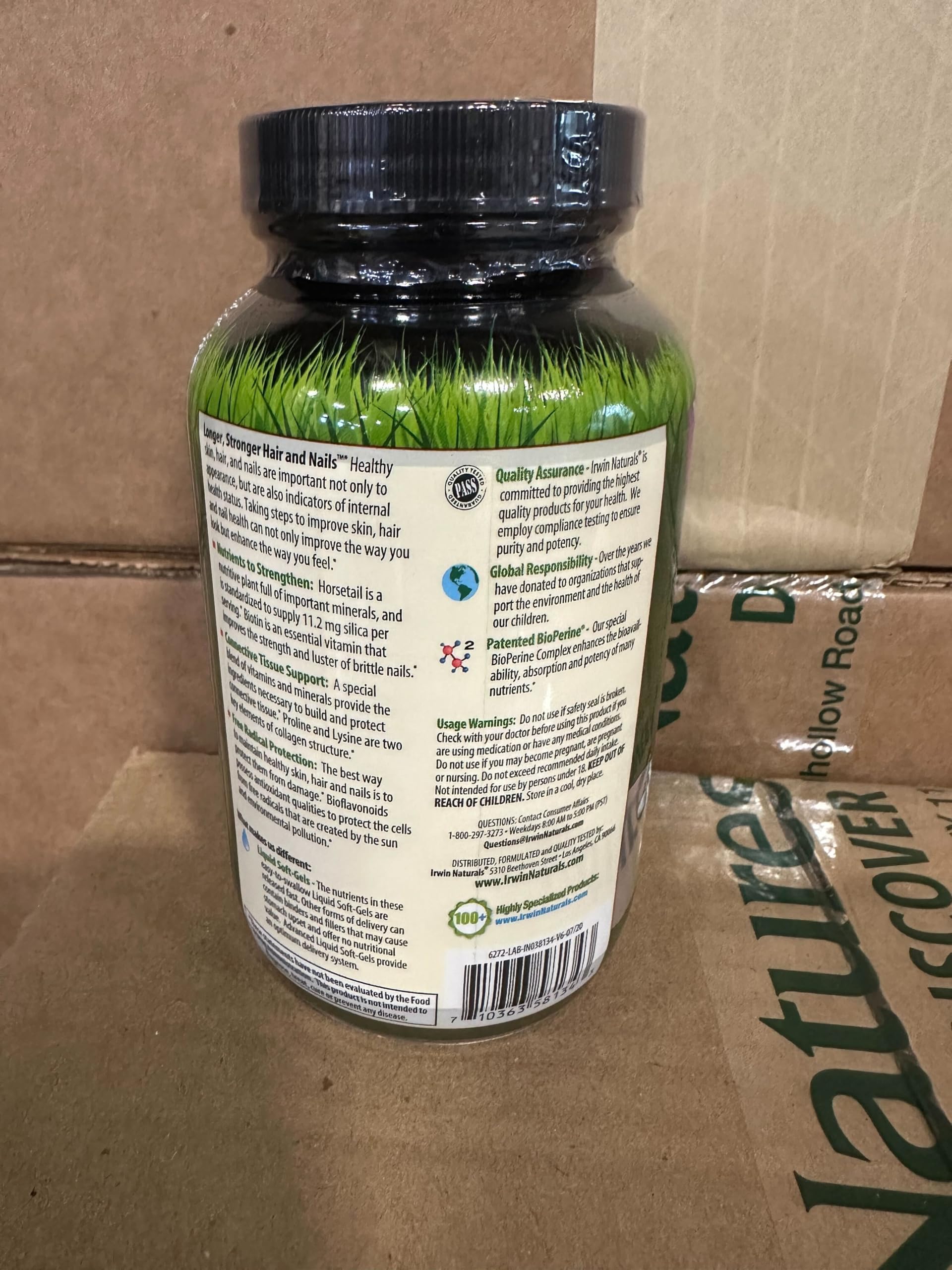 Foto 4 pulgar | Suplemento Irwin Naturals Para Cabello Y Uñas Más Largos Y Fuertes  120 Cápsulas Blandas - Venta Internacional.