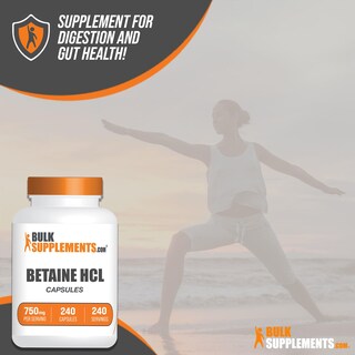 Foto 5 | Betaína Hcl BulkSupplements 240 Cápsulas-Venta Internacional