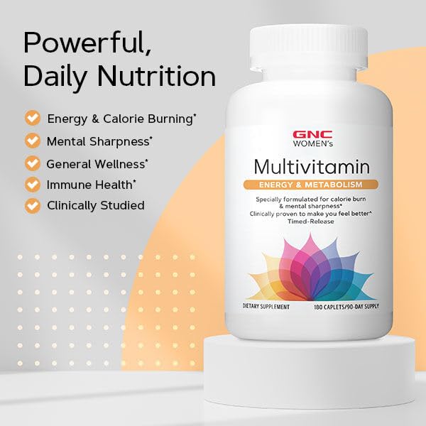 Foto 6 | Multivitamínico GNC Women's Energy & Metabolism 180 Comprimidos - Venta Internacional