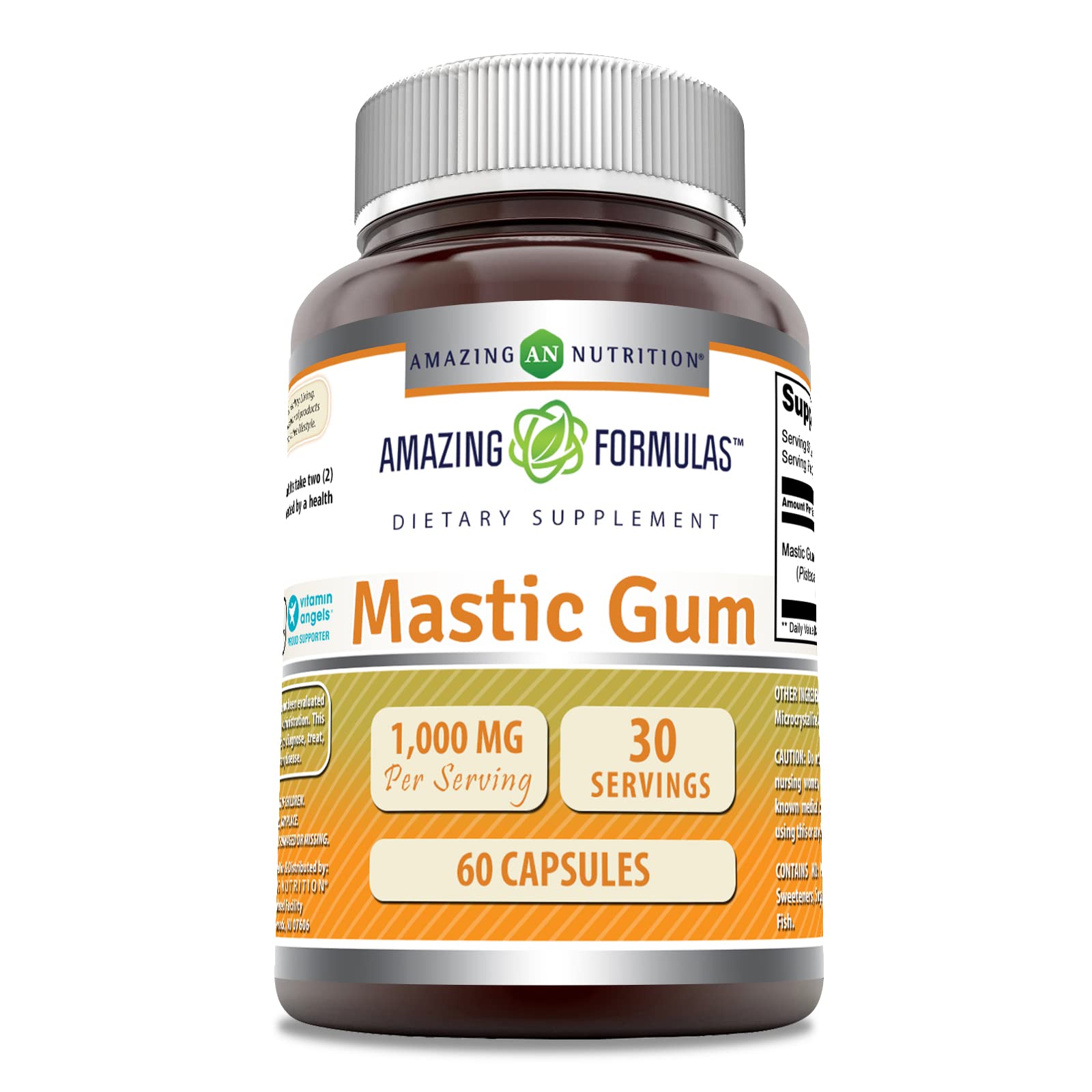 Foto 2 pulgar | Suplemento Amazing Formulas Mastic Gum 1000 Mg 60 Cápsulas - Venta Internacional.