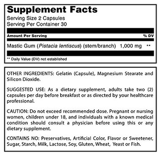 Foto 6 | Suplemento Amazing Formulas Mastic Gum 1000 Mg 60 Cápsulas - Venta Internacional.