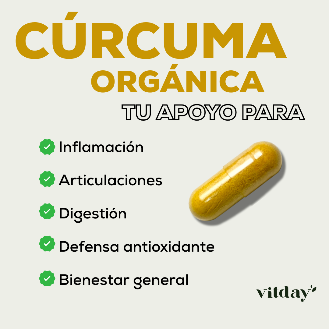 Foto 3 pulgar | Cúrcuma Vitday Vitagold 60 Cápsulas