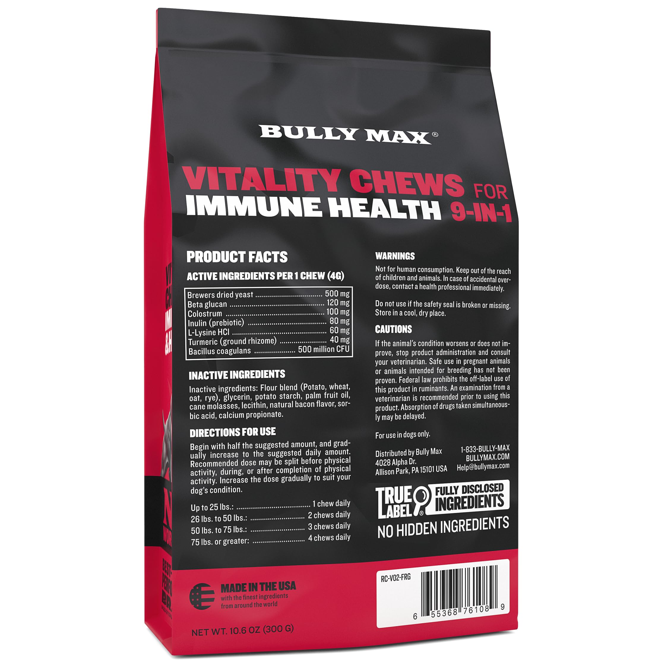Foto 3 pulgar | Masticables Y Golosinas Multivitamínicas Para Perros Bully Max 9 En 1 75 Soft - Venta Internacional.
