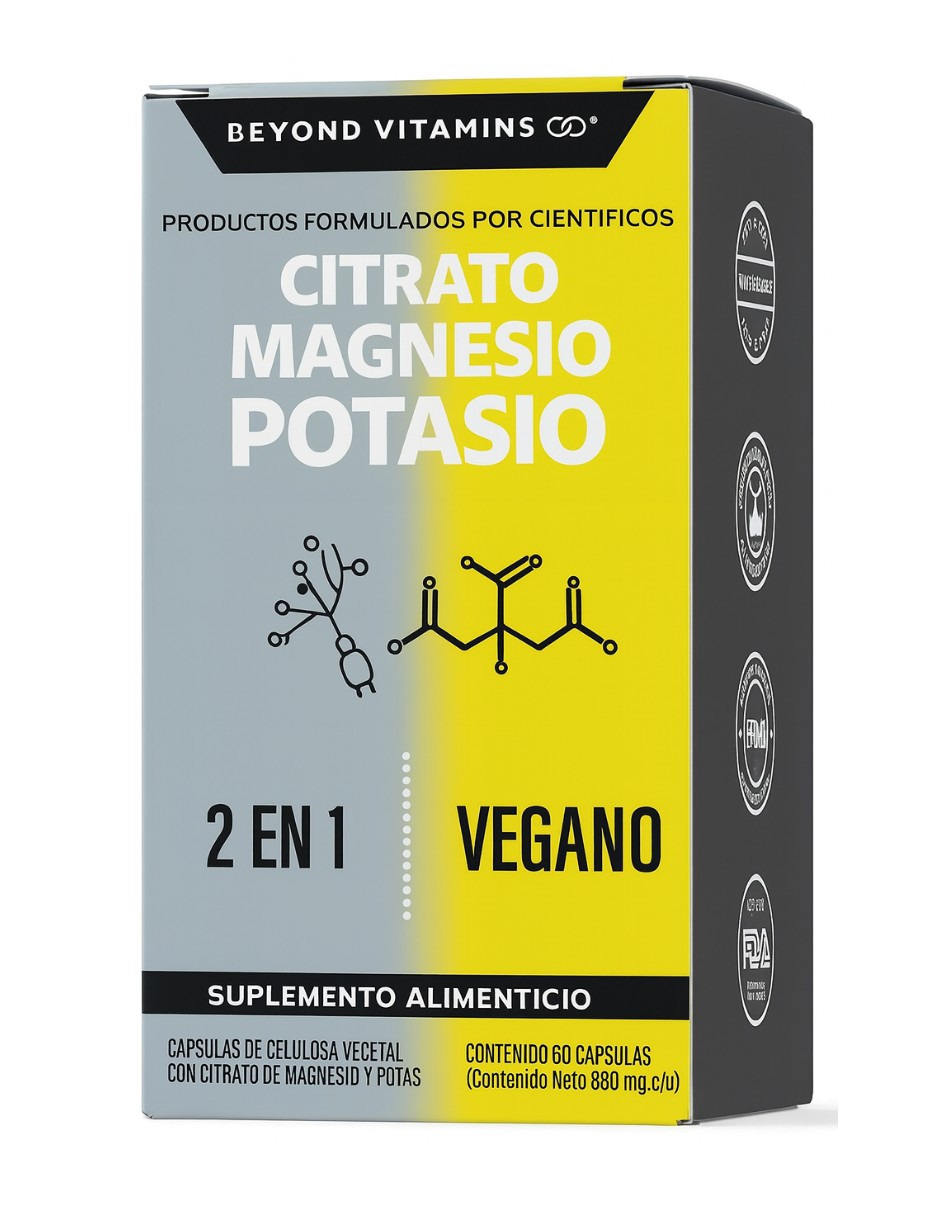 Foto 2 | Citrato De Magnesio + Citrato Potasio 60 Cápsulas + Gratis  Termo Güish De Regalo