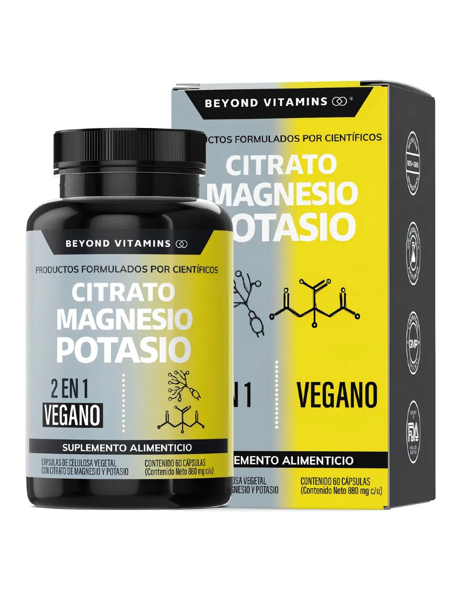 Foto 3 | Citrato De Magnesio + Citrato Potasio 60 Cápsulas + Gratis  Termo Güish De Regalo