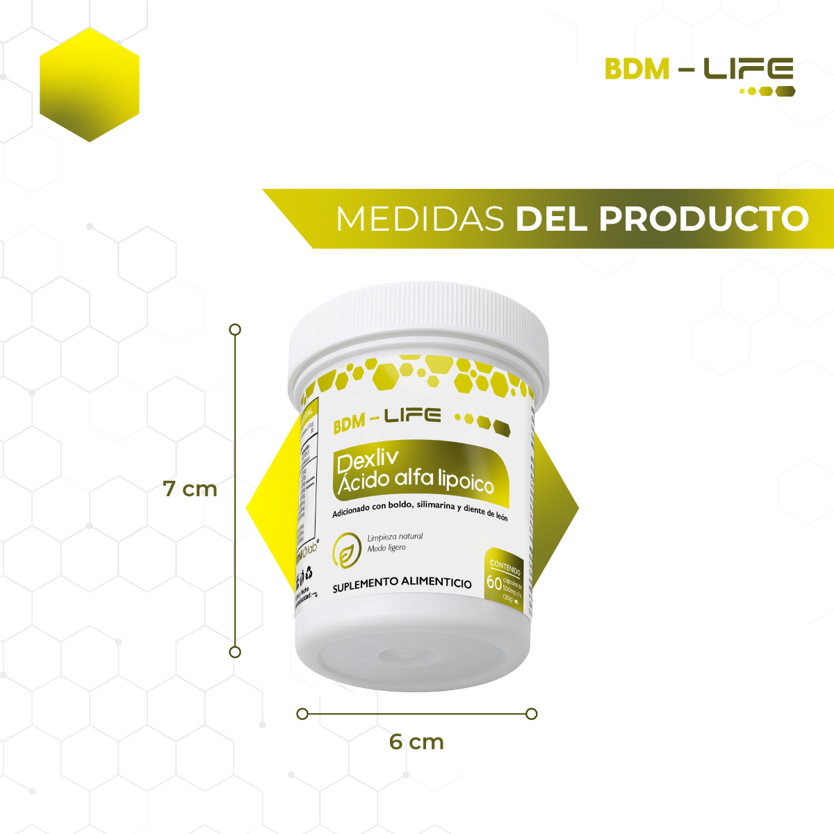 Foto 9 pulgar | Dexliv Suplemento Con Ácido Alfa Lipoico  Boldo  Silimarina Y Diente De León