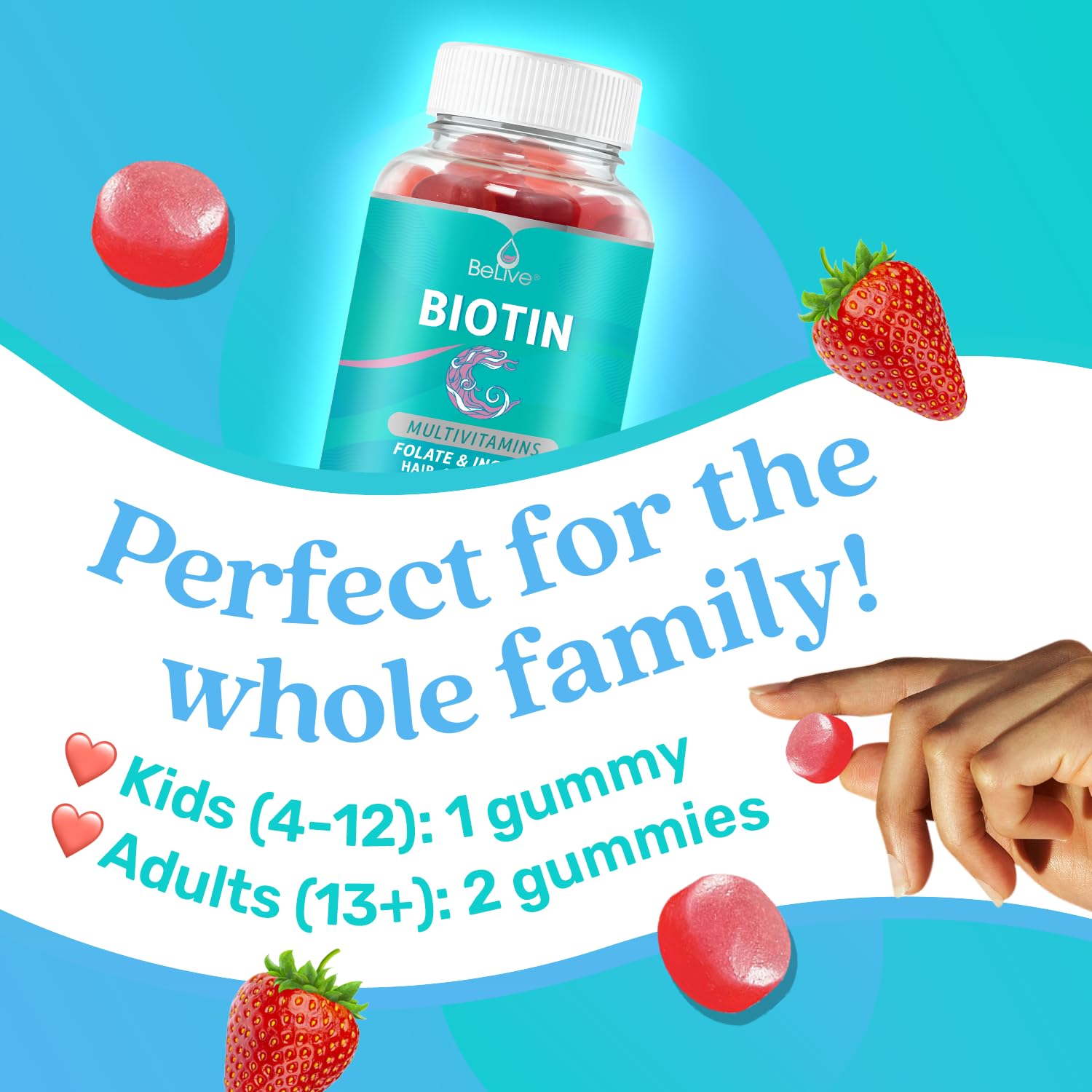 Foto 4 pulgar | Complementa Las Gomitas De Biotina Belive Con Multivitaminas Veganas - Venta Internacional.