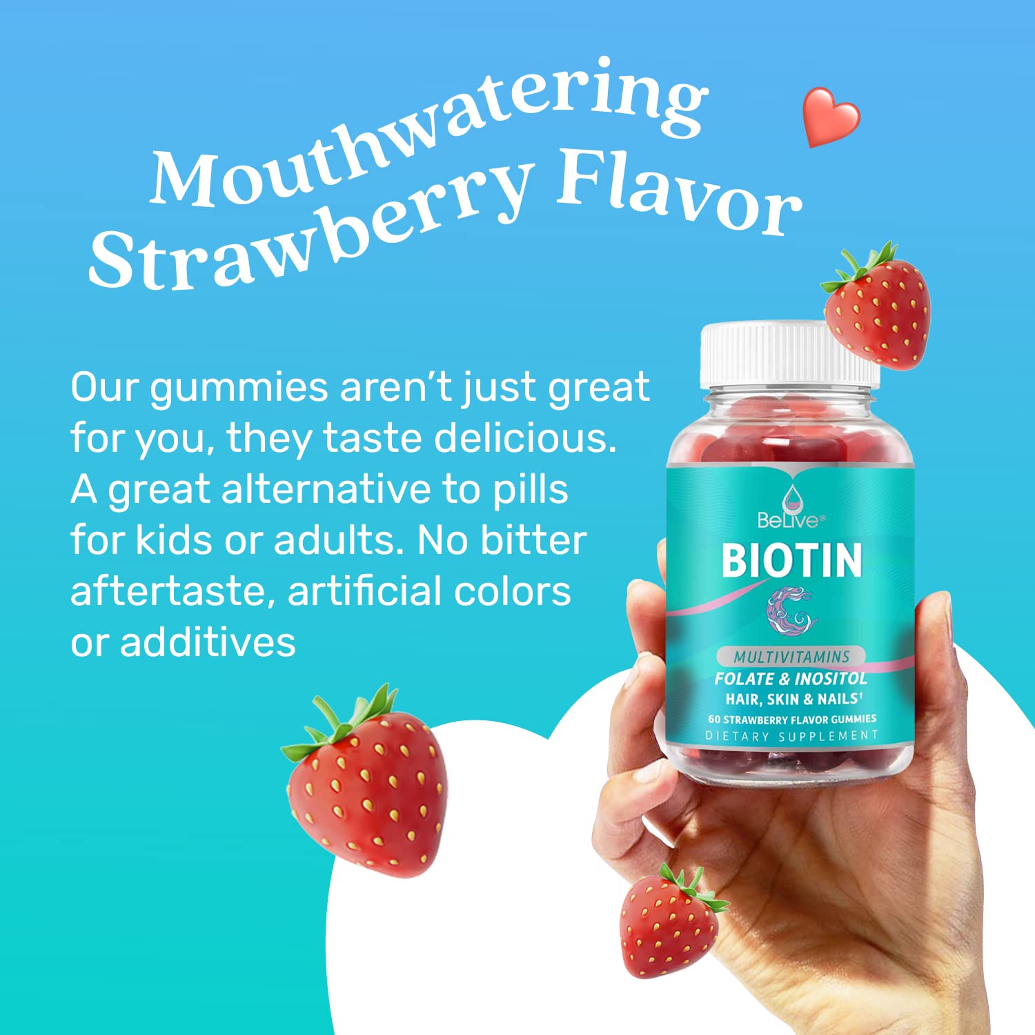 Foto 6 pulgar | Complementa Las Gomitas De Biotina Belive Con Multivitaminas Veganas - Venta Internacional.