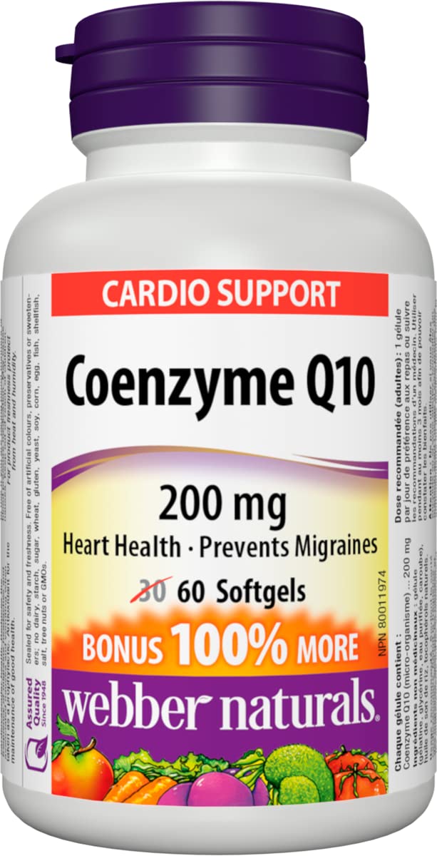 Foto 2 pulgar | Suplemento De Coenzima Q10 De Webber Naturals  200 Mg  60 Cápsulas Blandas - Venta Internacional.