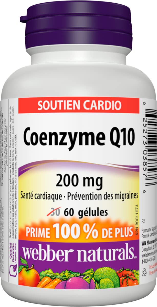 Foto 3 pulgar | Suplemento De Coenzima Q10 De Webber Naturals  200 Mg  60 Cápsulas Blandas - Venta Internacional.