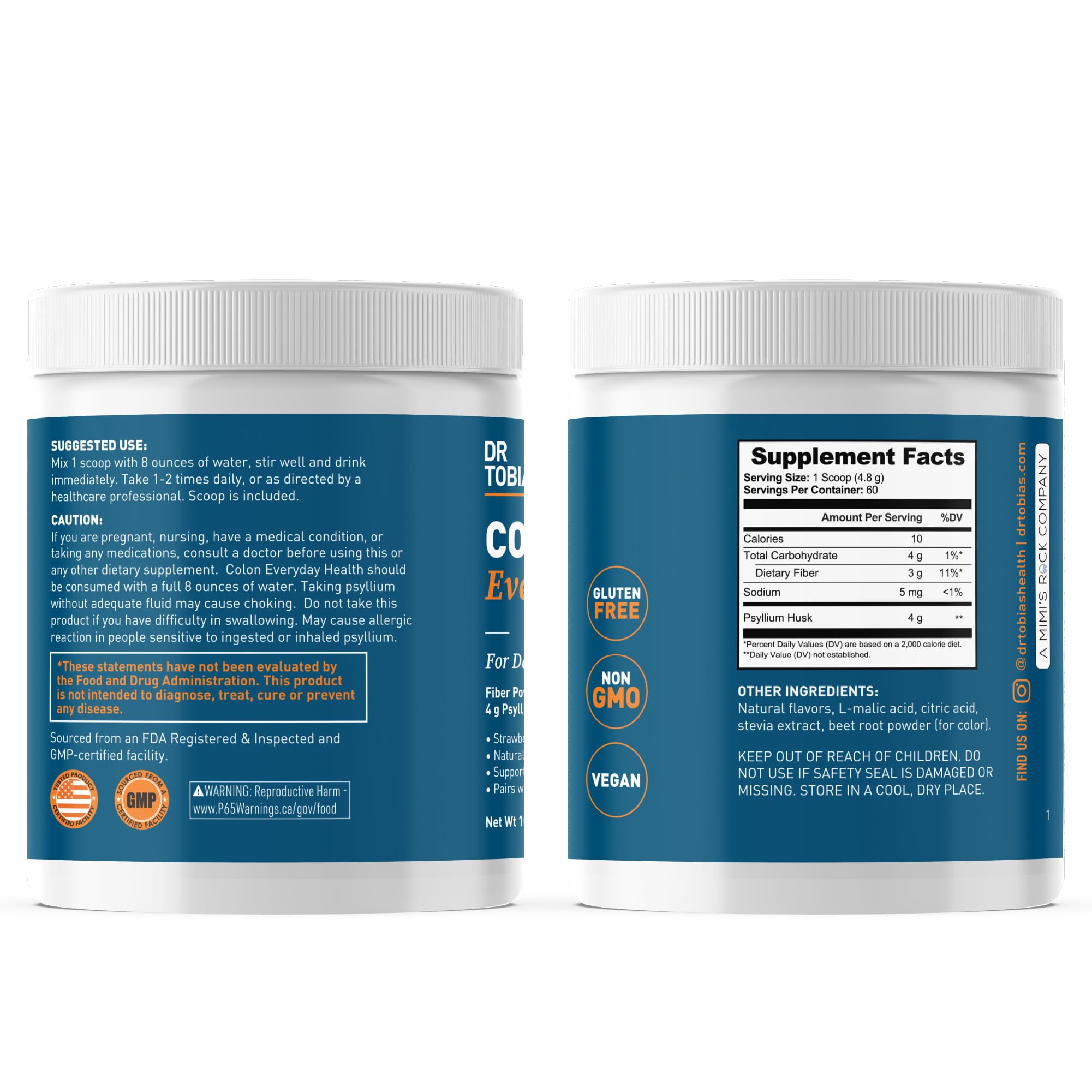 Foto 7 | Suplemento De Fibra Dr. Tobias Colon Everyday Health Strawberry - Venta Internacional.