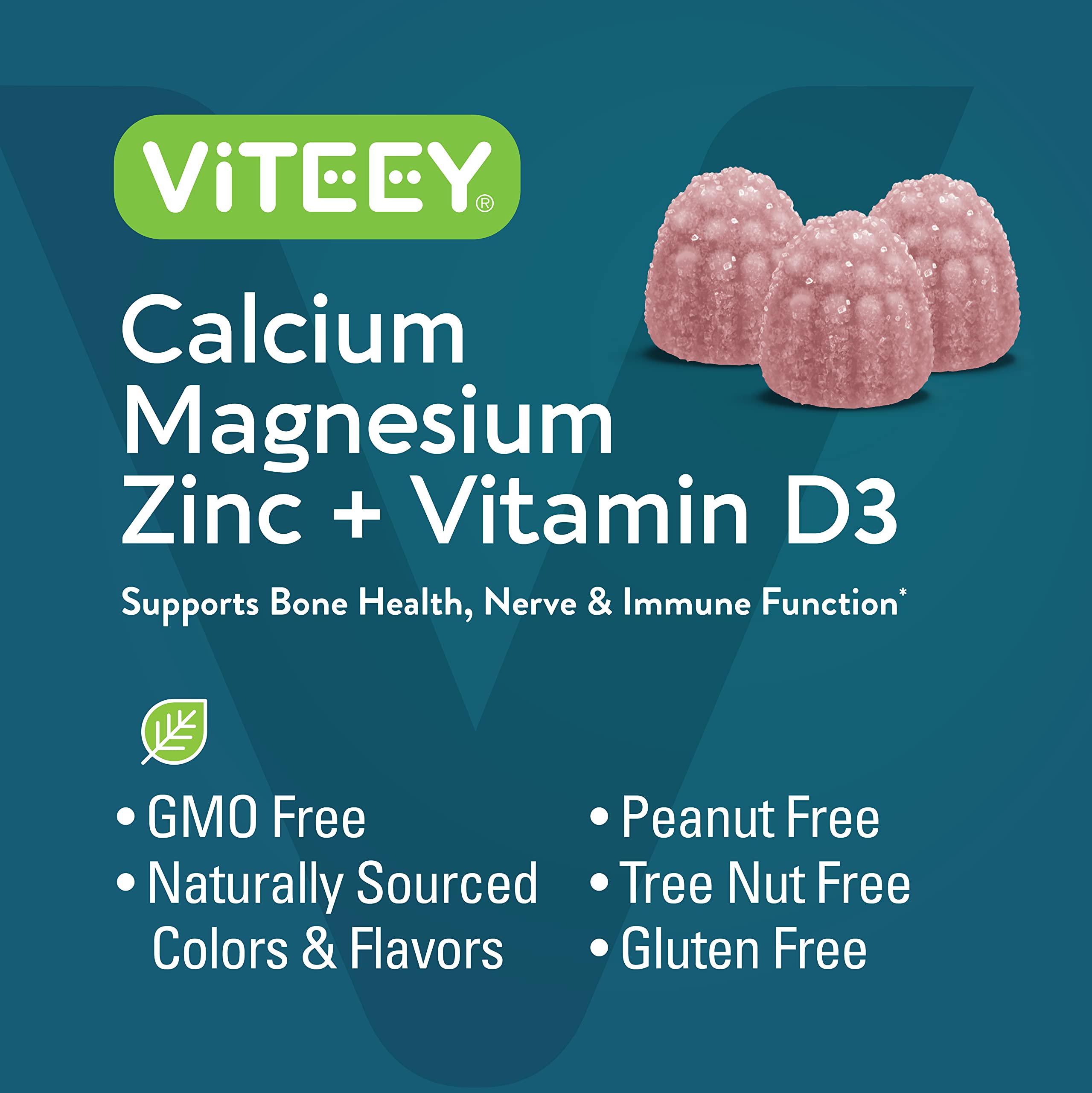 Foto 6 pulgar | Gomitas Viteey Calcio Magnesio Zinc D3 Para Adultos Y Adolescentes - Venta Internacional.