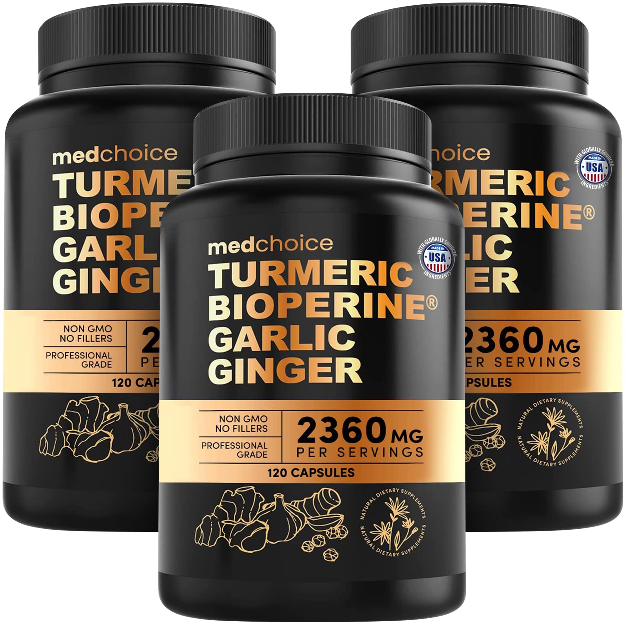 Foto 1 | Suplementos Medchoice  Cúrcuma Y Ajo  2360 Mg Con Bioperina - Venta Internacional.