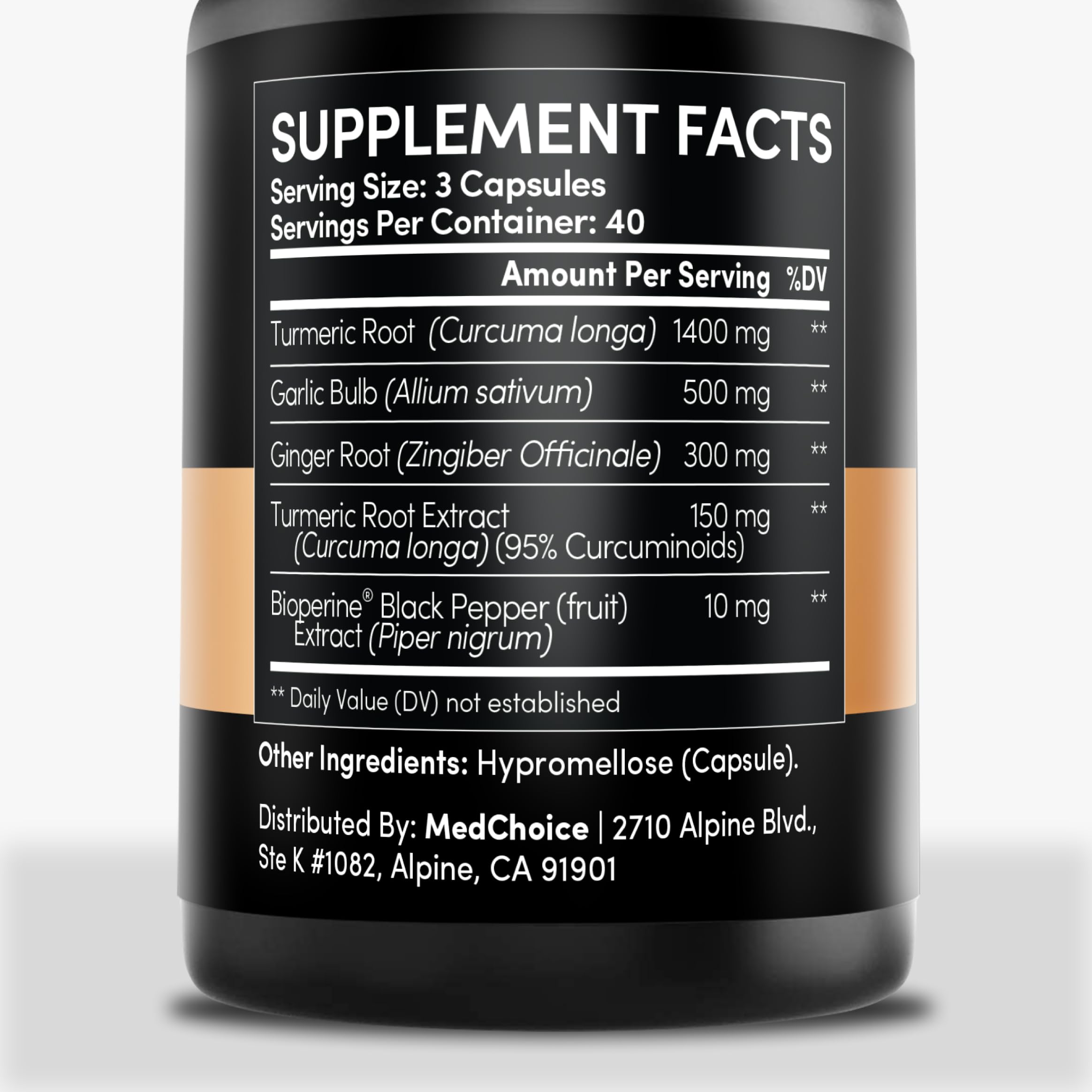 Foto 5 | Suplementos Medchoice  Cúrcuma Y Ajo  2360 Mg Con Bioperina - Venta Internacional.