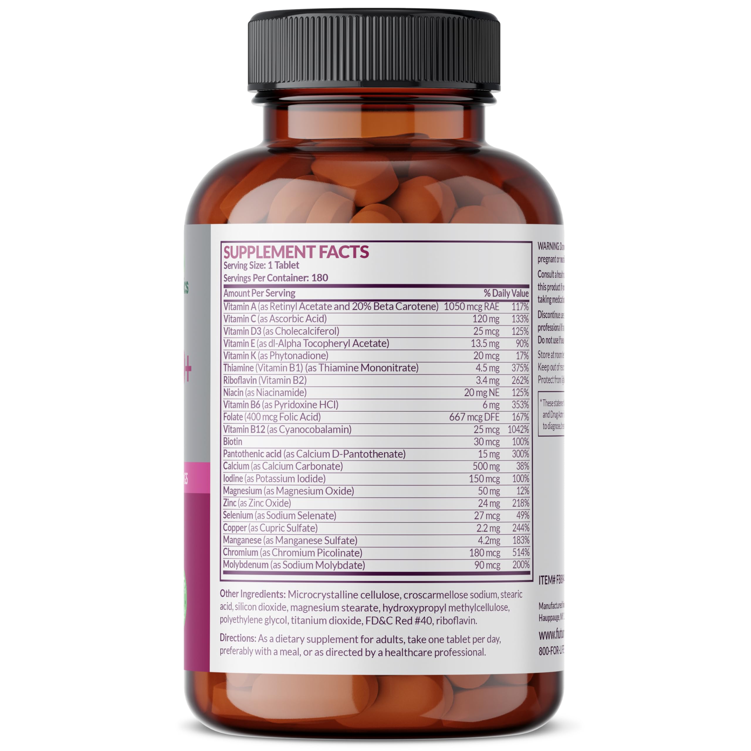 Foto 3 pulgar | Multivitamínico Futurebiotics Para Mujeres Mayores De 50 Años  180 Comprimidos Una Vez Al Día - Venta Internacional.