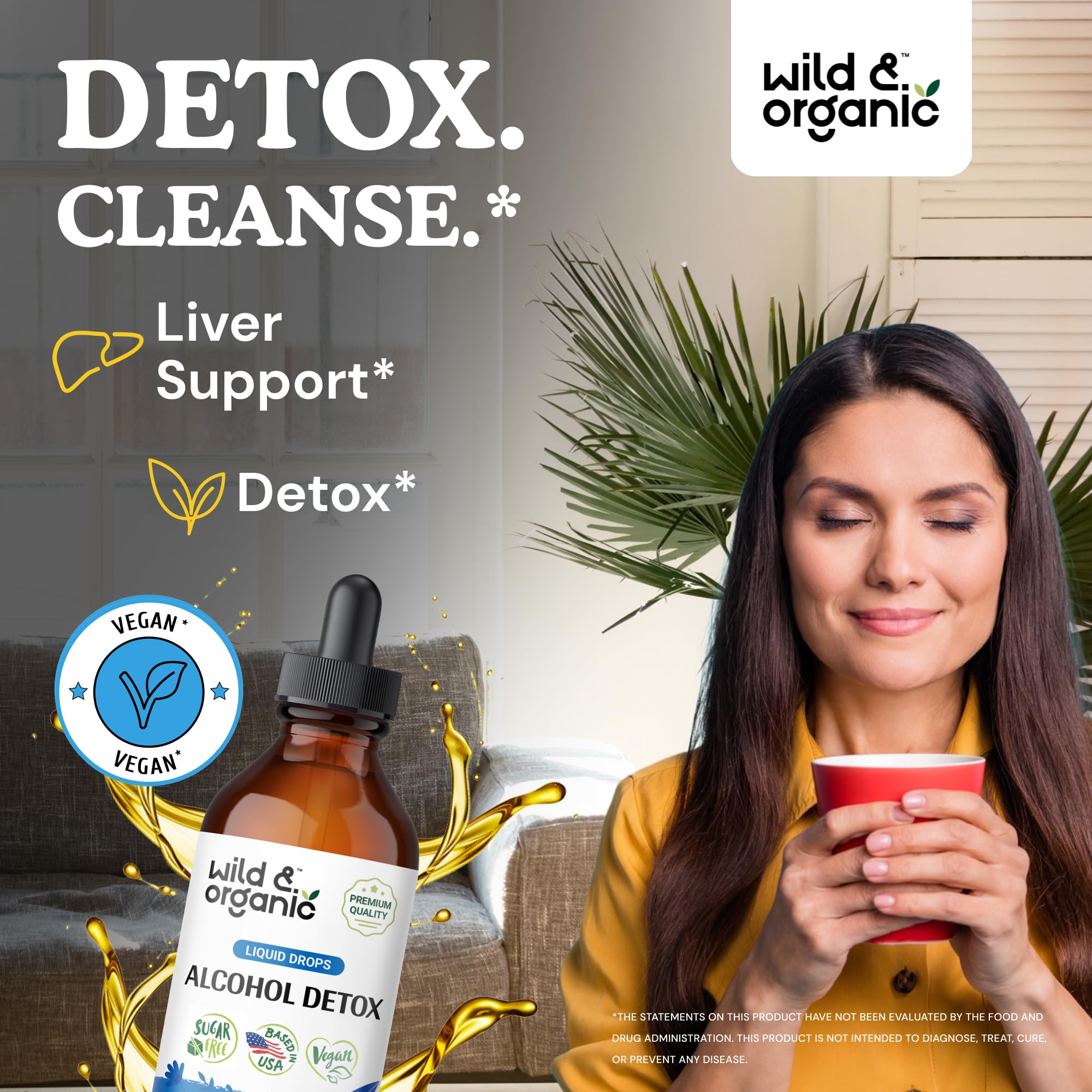 Foto 3 pulgar | Alcohol Detox Drops Wild & Organic Liver Cleaner 118 Ml - Venta Internacional.