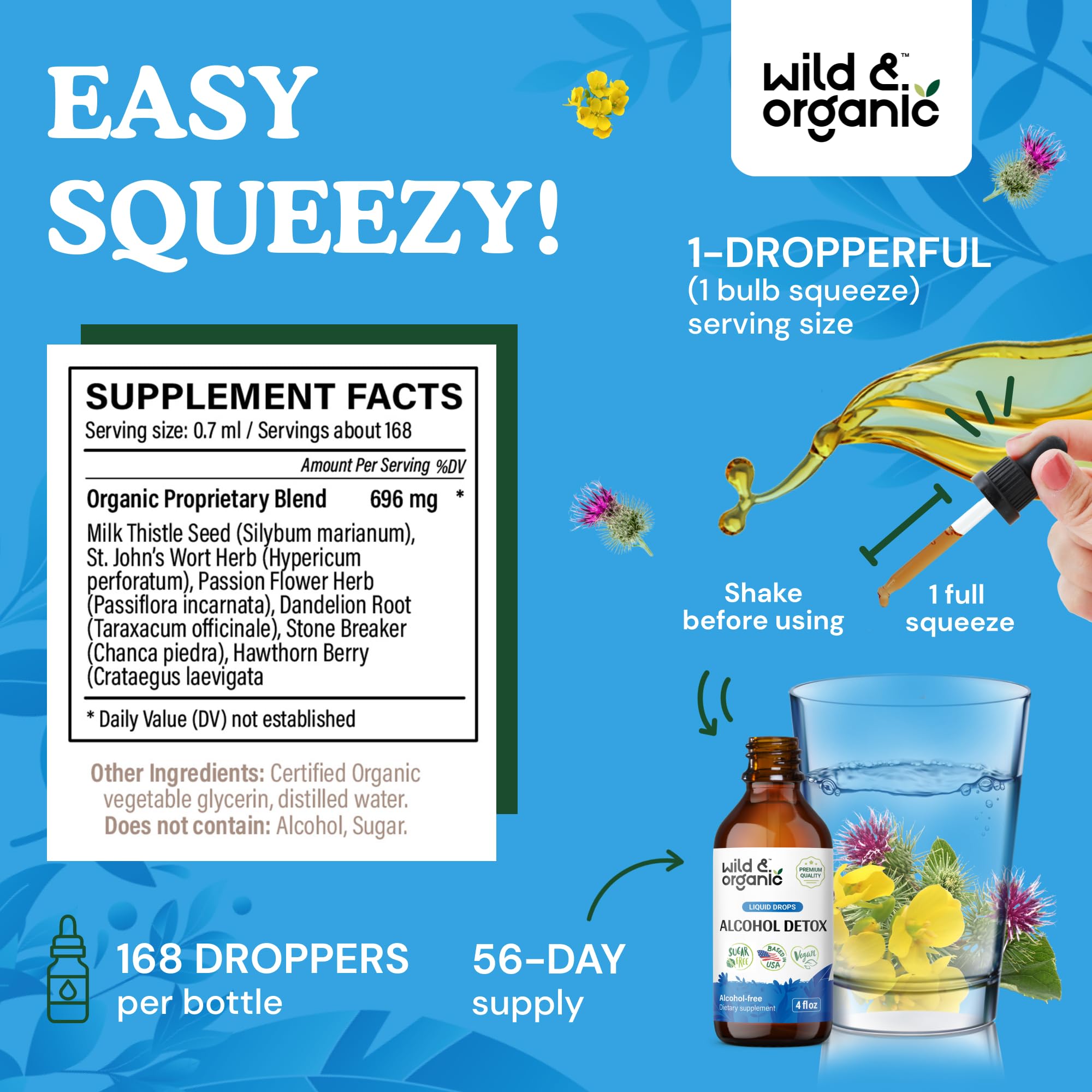 Foto 4 pulgar | Alcohol Detox Drops Wild & Organic Liver Cleaner 118 Ml - Venta Internacional.