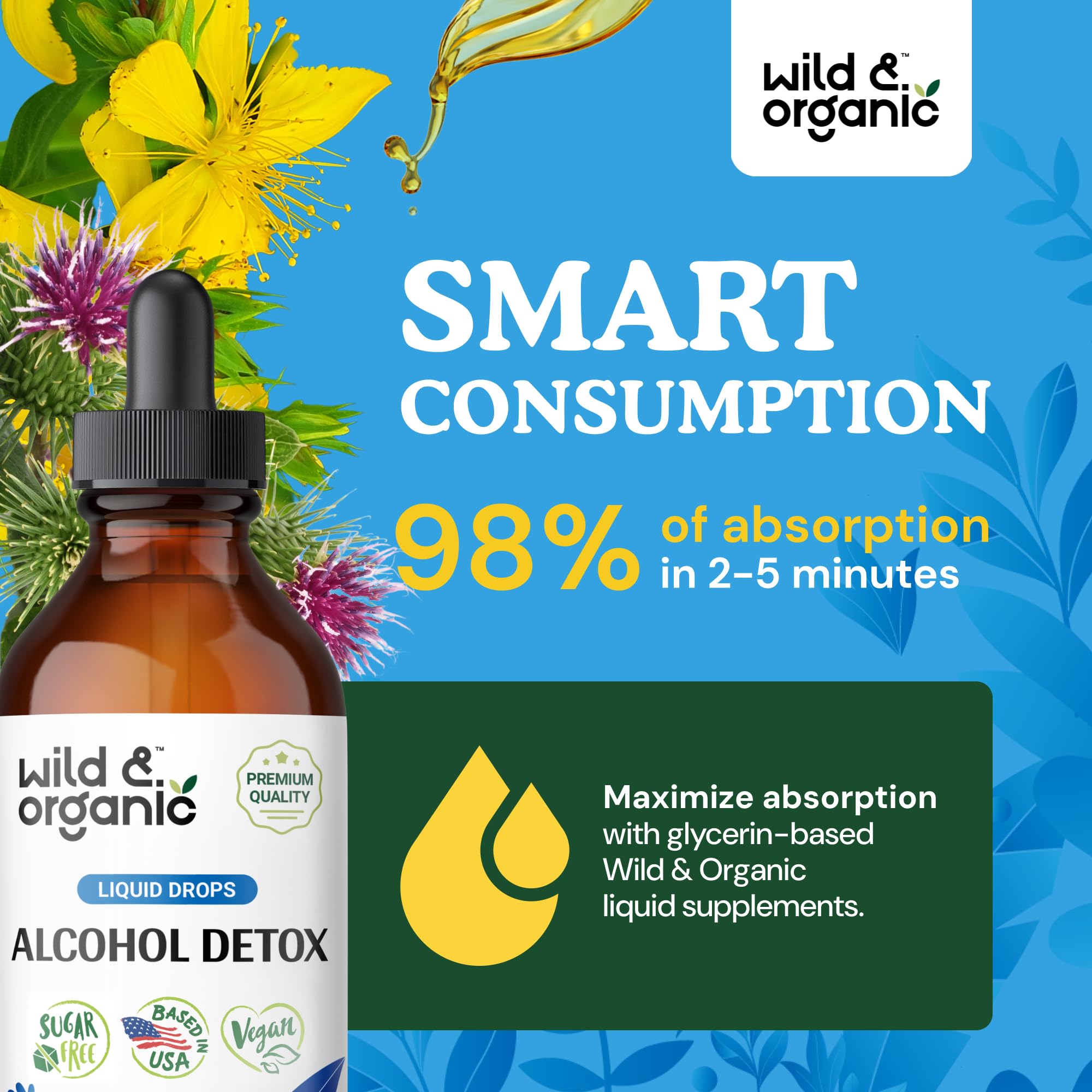 Foto 4 | Alcohol Detox Drops Wild & Organic Liver Cleaner 118 Ml - Venta Internacional.