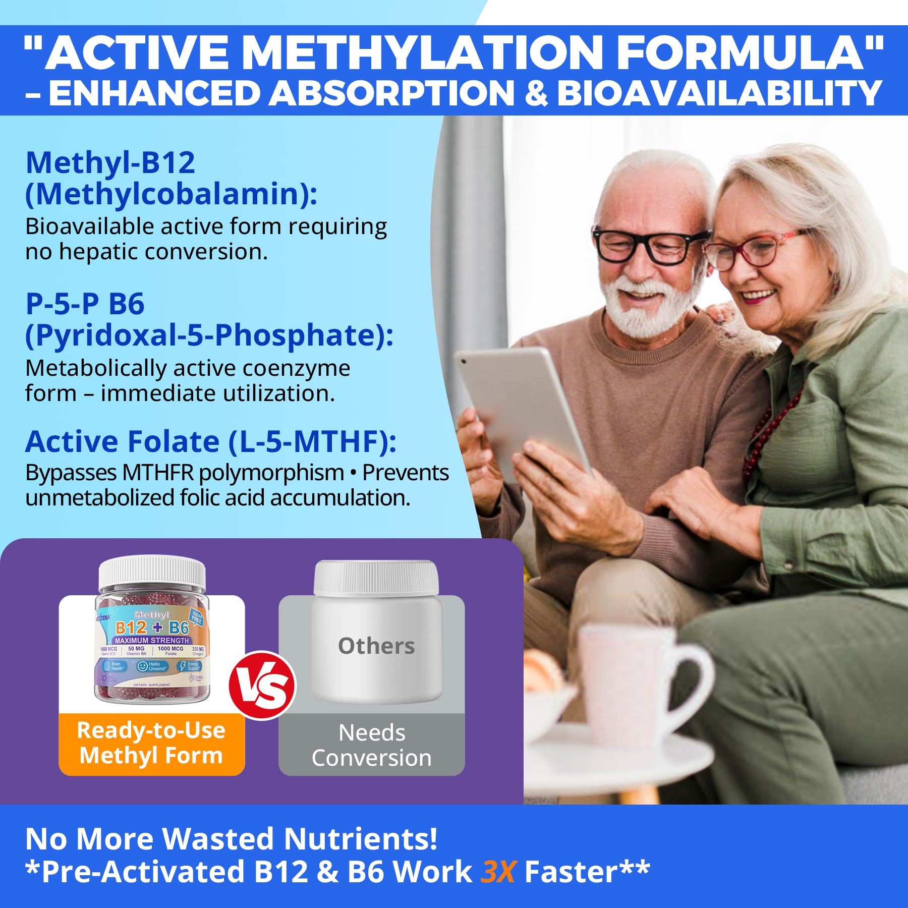Foto 5 pulgar | Suplemento Del Complejo B Metilado 3 En 1 De Nextdia + Omega-3 - Venta Internacional.
