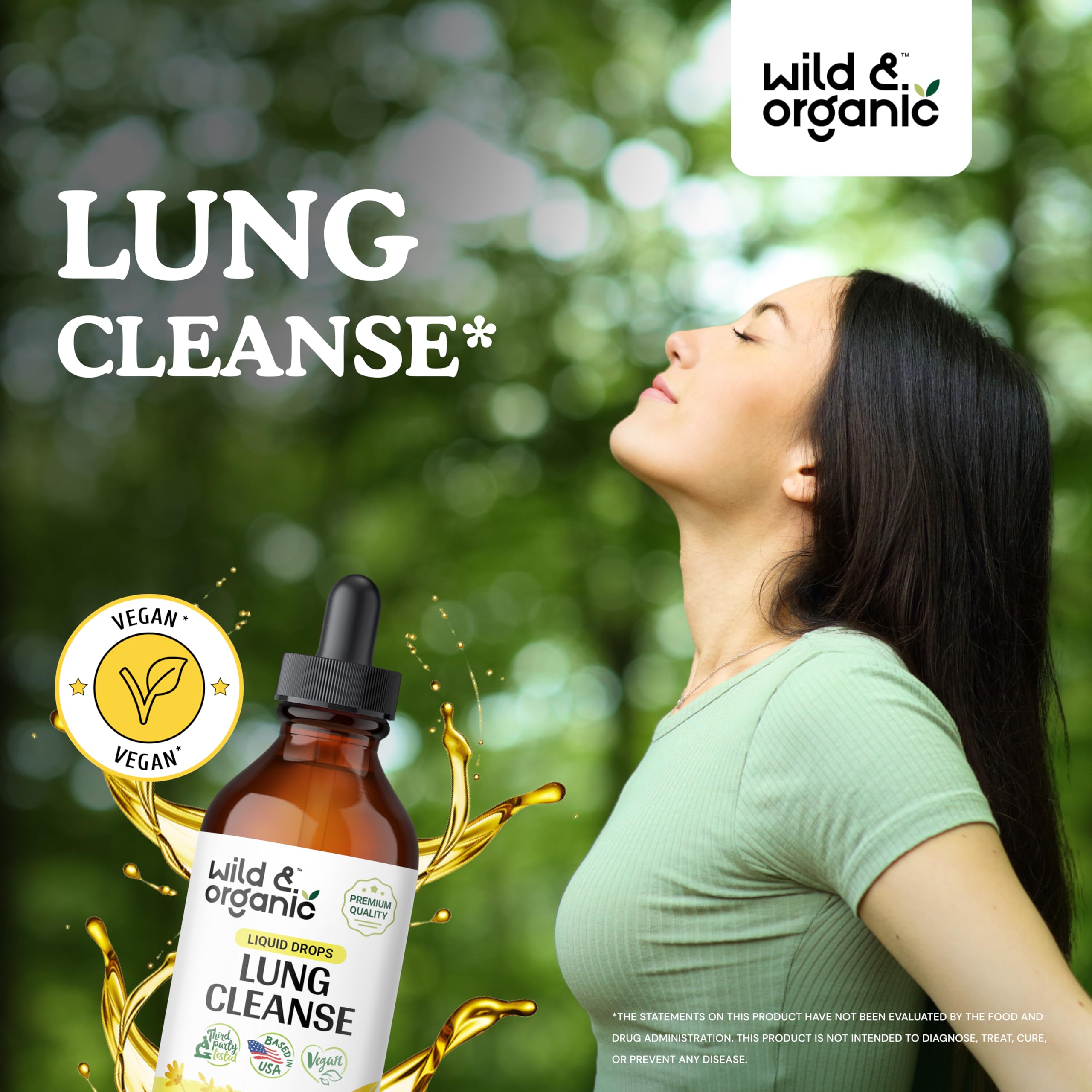 Foto 3 pulgar | Suplemento Wild & Organic Lung Cleanse Mullein 118 Ml - Venta Internacional.