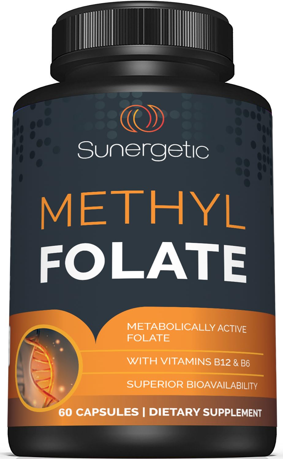Foto 2 pulgar | Suplemento Sunergetic Premium De Folato De Metilo 400 Mcg - 60 Cápsulas - Venta Internacional.