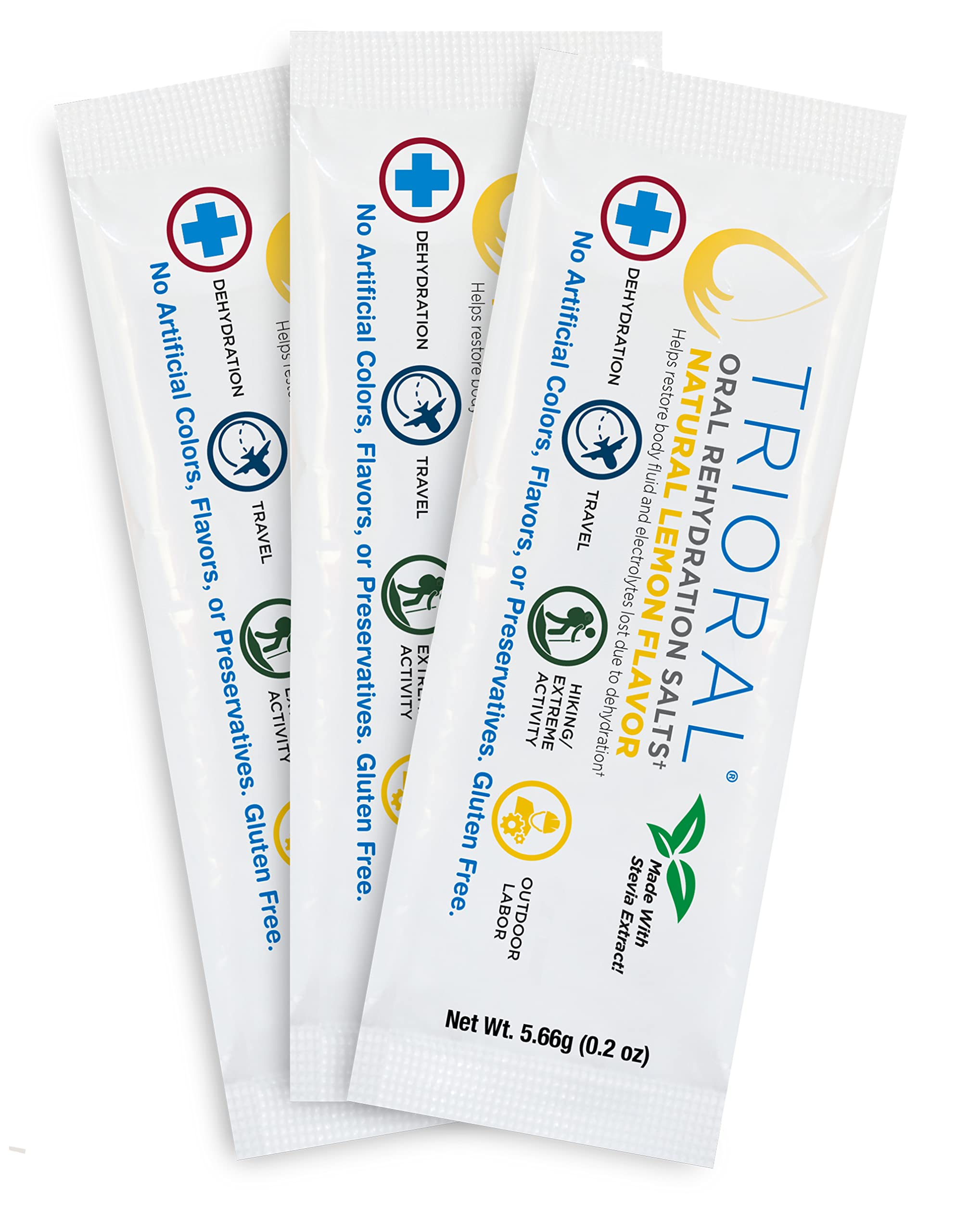 Foto 5 pulgar | Sales De Rehidratación Oral Trioral Natural Lemon Con Stevia  Paquete De 25 - Venta Internacional.