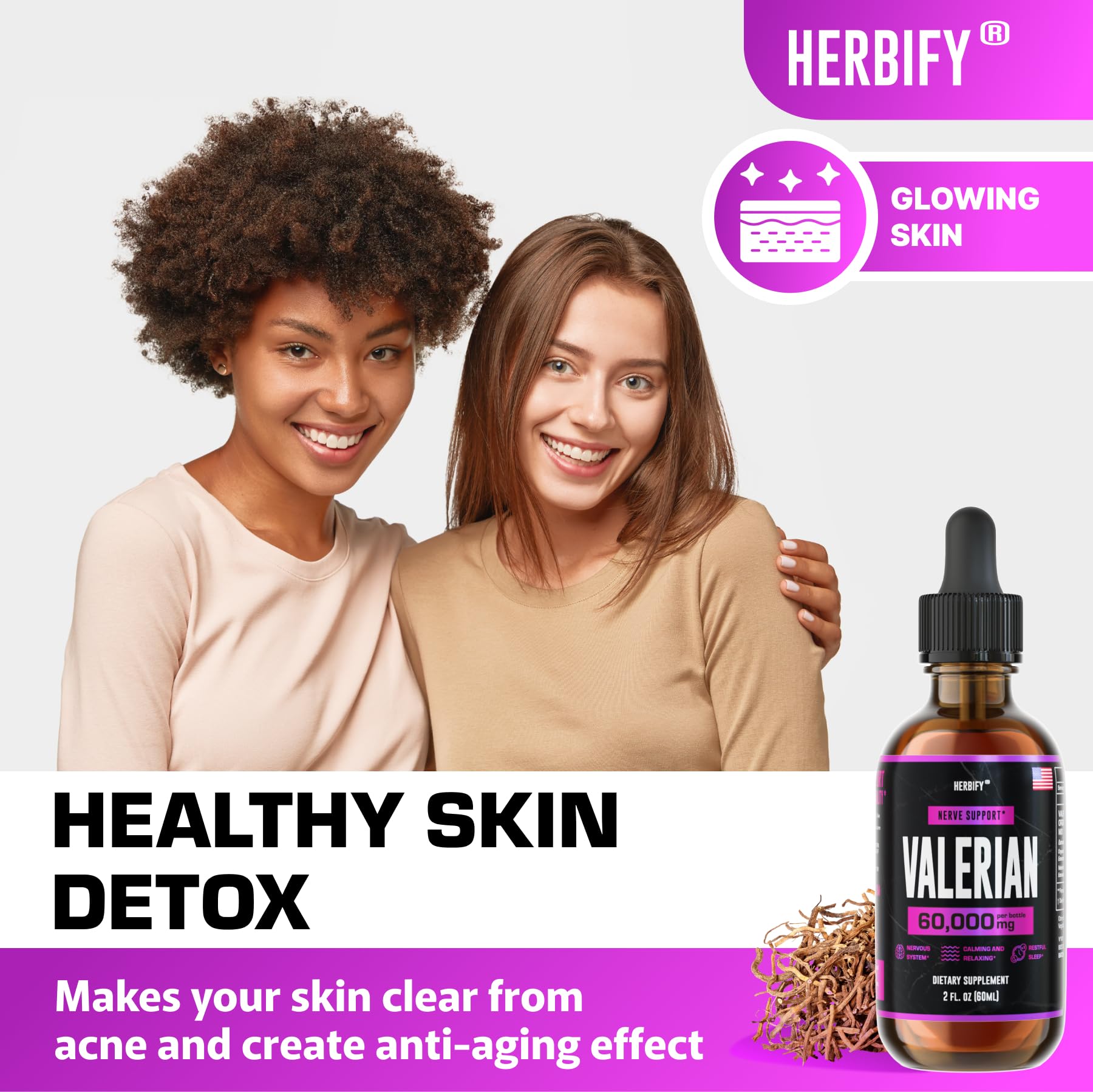 Foto 4 pulgar | Suplemento Herbify: Tintura De Raíz De Valeriana  60 Ml  Sistema Nervioso - Venta Internacional.