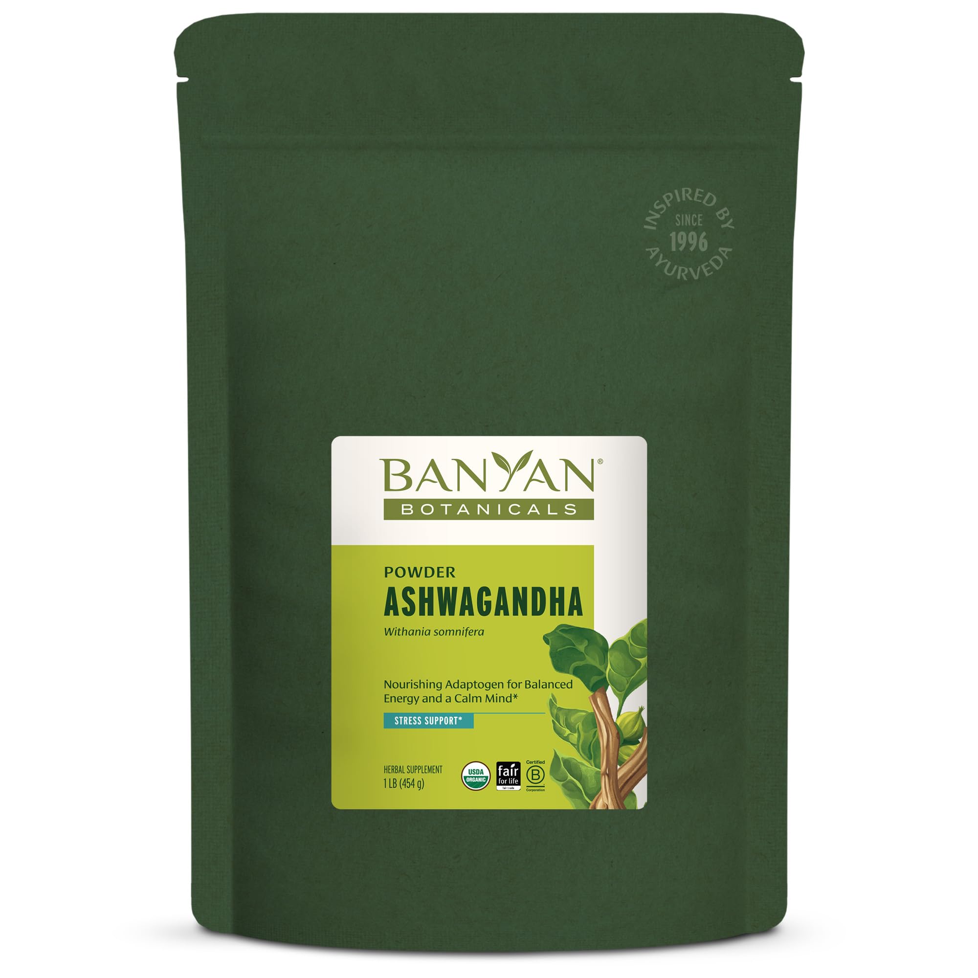 Foto 2 pulgar | Suplemento Orgánico De Ashwagandha En Polvo De Banyan Botanicals  454 G - Venta Internacional.