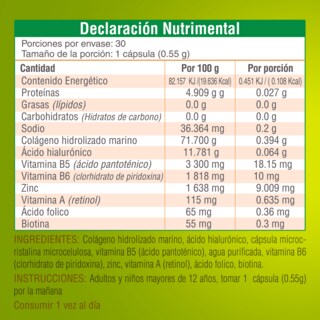 Foto 6 | Colágeno vegano, Ácido Hialurónico, Biotina y Ácido Fólico Ideal para Cabello y Uñas 30 días