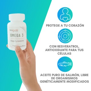 Foto 2 | OMEGA 3 Puro de Salmón con resveratrol. Alta concentración y premium. Nutrasien100 90caps