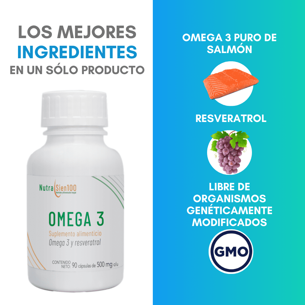 Foto 4 pulgar | OMEGA 3 Puro de Salmón con resveratrol. Alta concentración y premium. Nutrasien100 90caps