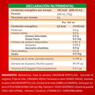 Foto 6 | Energizante Natural En Polvo. Sin Azúcar. Sabor Arándano 200g