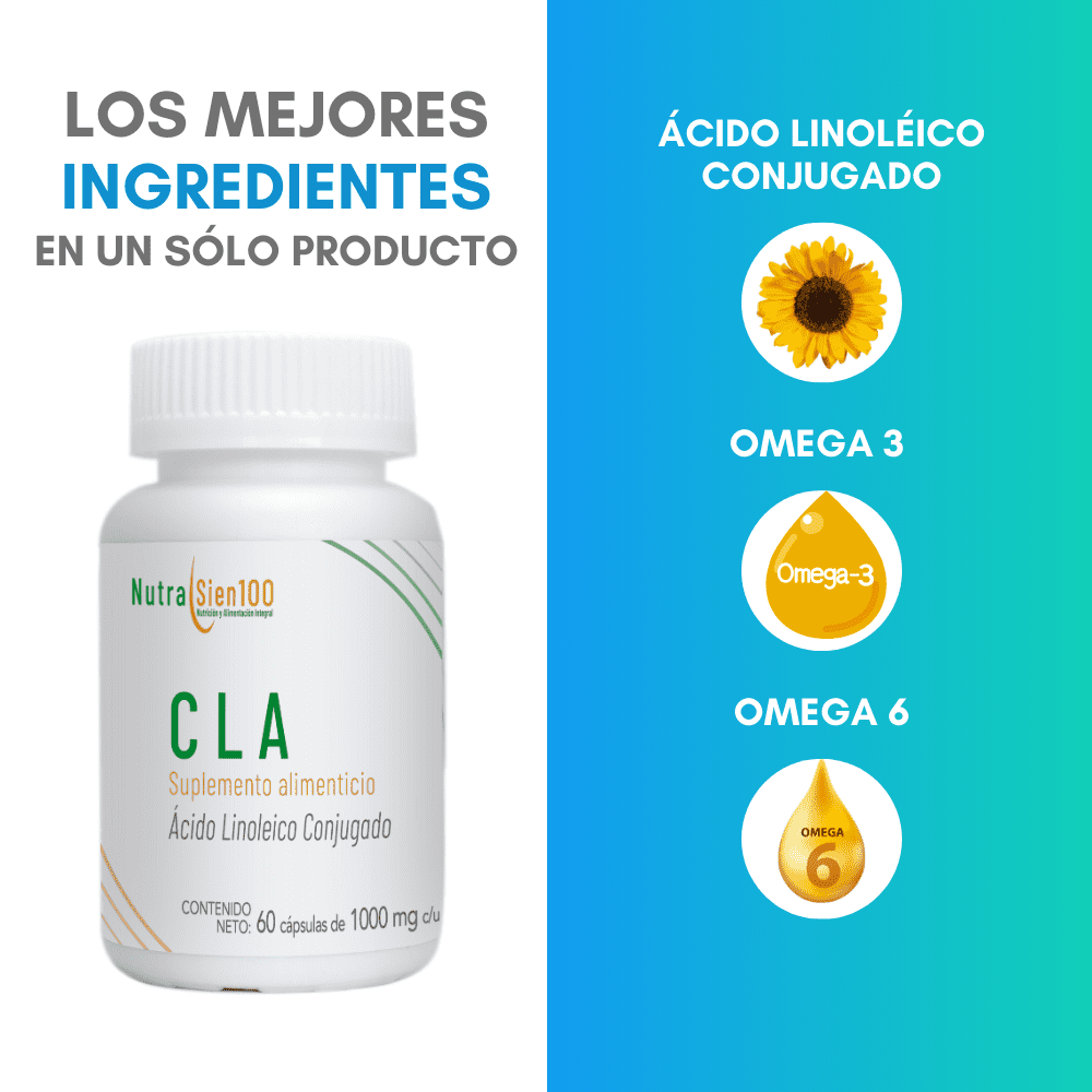 Foto 3 pulgar | CLA cápsulas. 1000 mg de Ácido Linoleico Conjugado. Termogénico Keto. Nutrasien100. Suplemento Natural 60 Caps