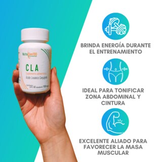 Foto 4 | CLA cápsulas. 1000 mg de Ácido Linoleico Conjugado. Termogénico Keto. Nutrasien100. Suplemento Natural 60 Caps