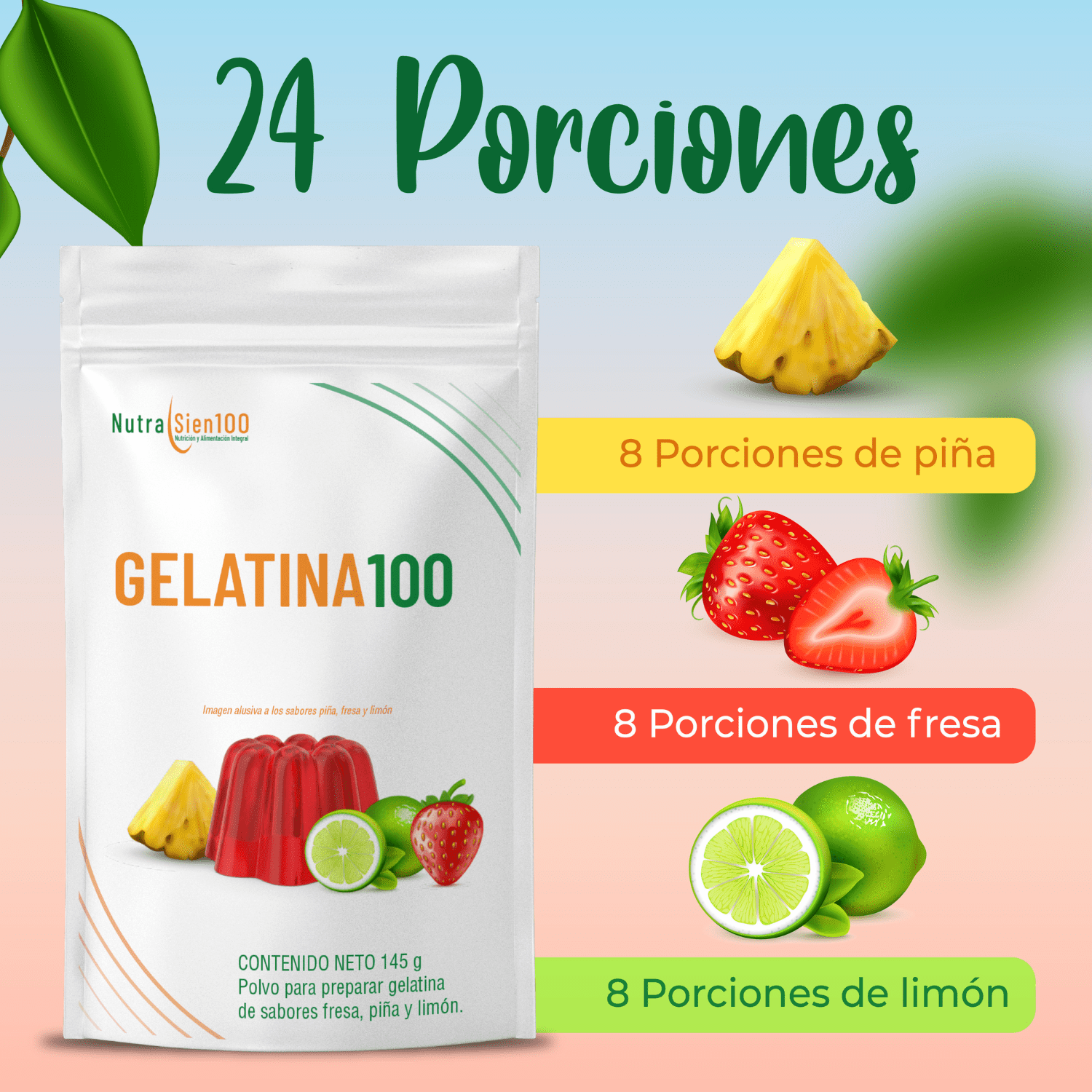 Foto 8 pulgar | GELATINA en polvo Sin Azúcar. Carnitina Colágeno Prebiótico Saludable Keto Paleo