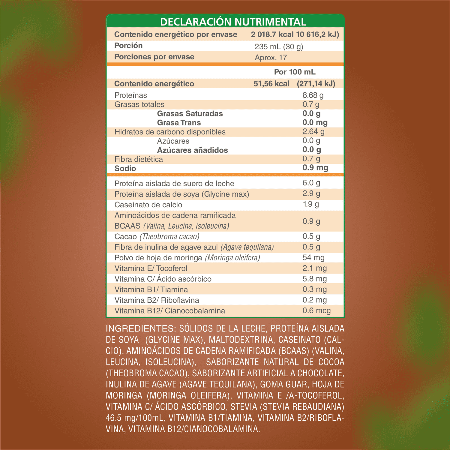 Foto 3 pulgar | Proteína en polvo Chocolate. Keto, pre workout. 22g proteína. Sin:  Azúcar, Carbohidratos, grasa. 500g 17 porciones