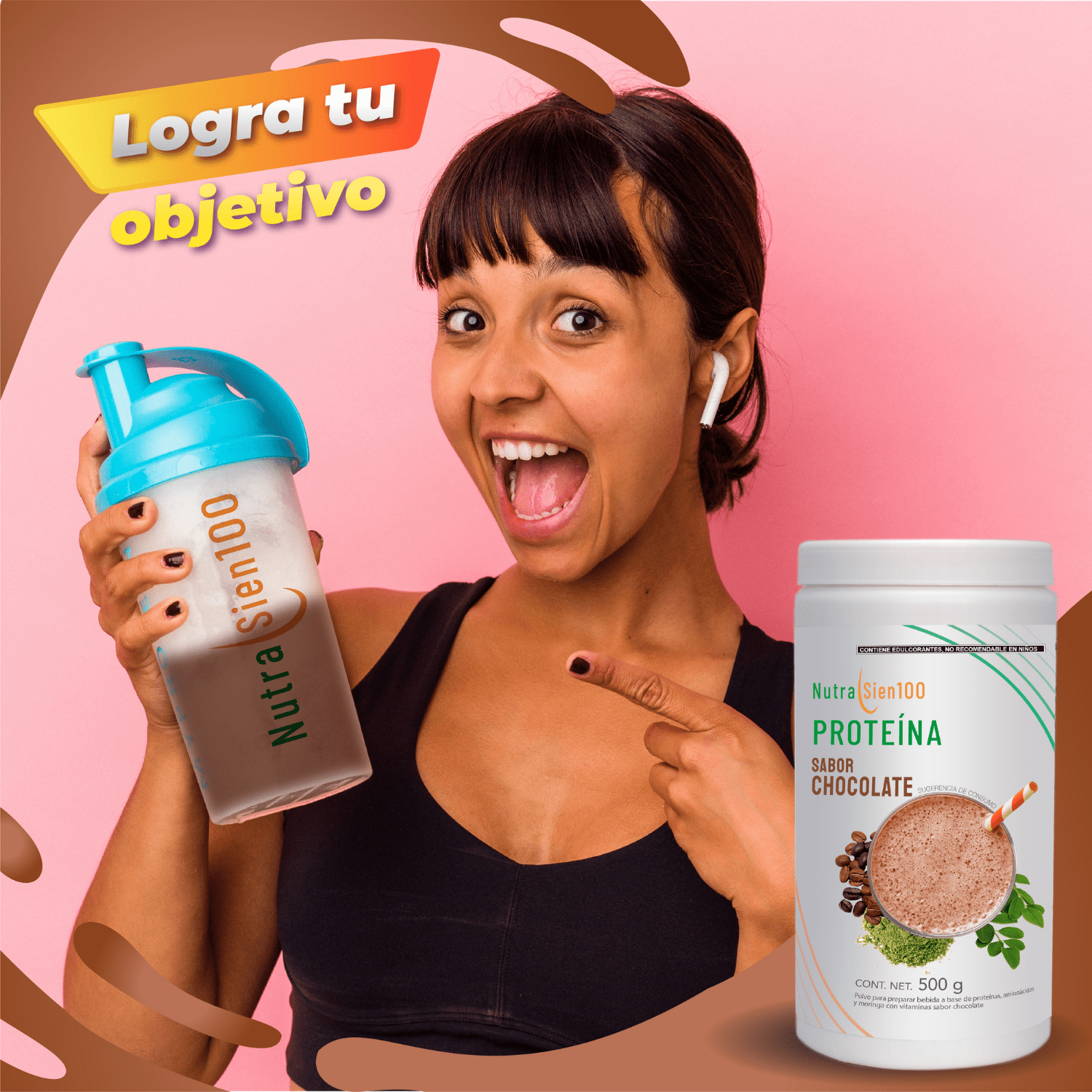 Foto 6 | Proteína en polvo Chocolate. Keto, pre workout. 22g proteína. Sin:  Azúcar, Carbohidratos, grasa. 500g 17 porciones