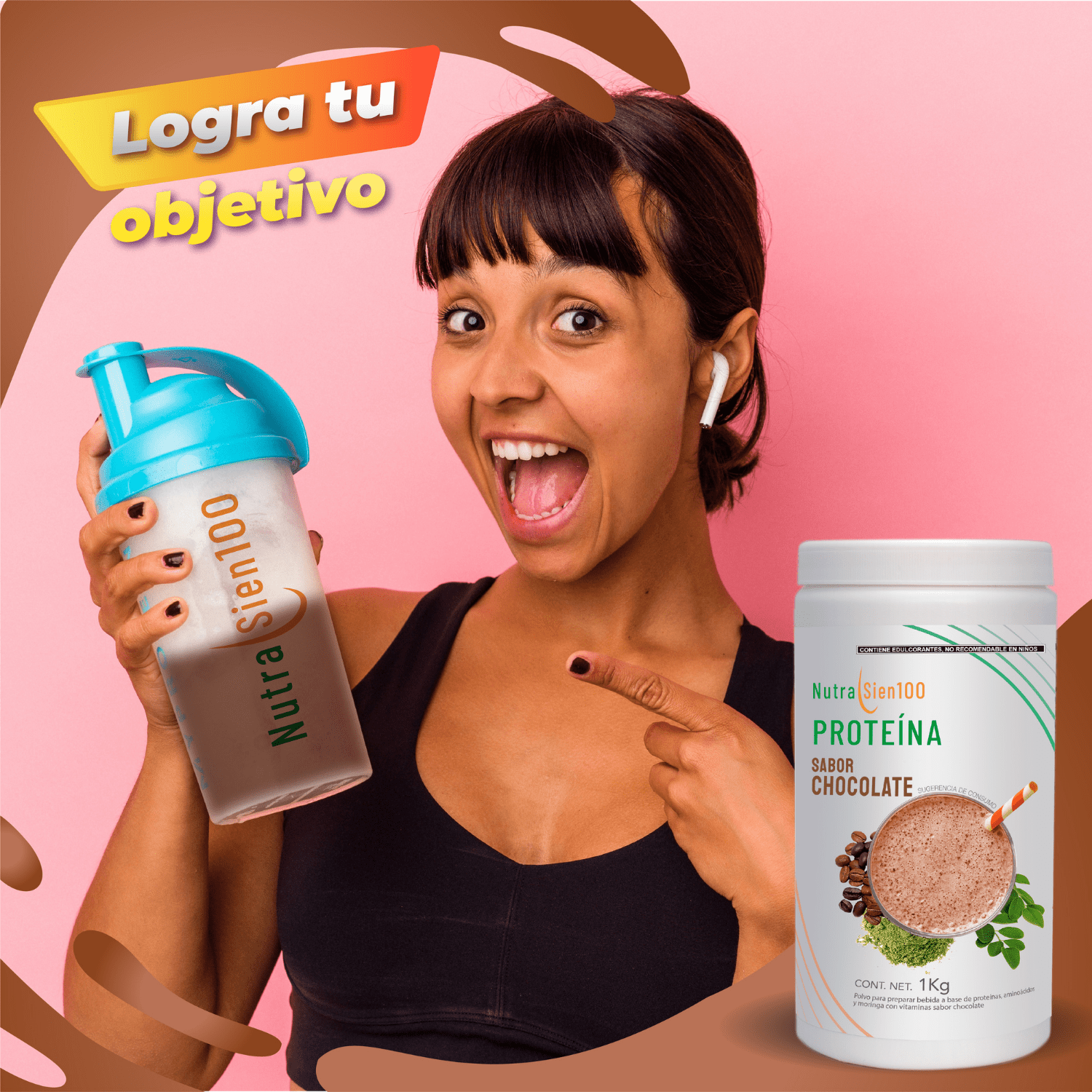 Foto 6 pulgar | Proteína en polvo Chocolate. Keto, pre workout. 22g proteína. Sin:  Azúcar, Carbohidratos, grasa. 1Kg 33 porciones